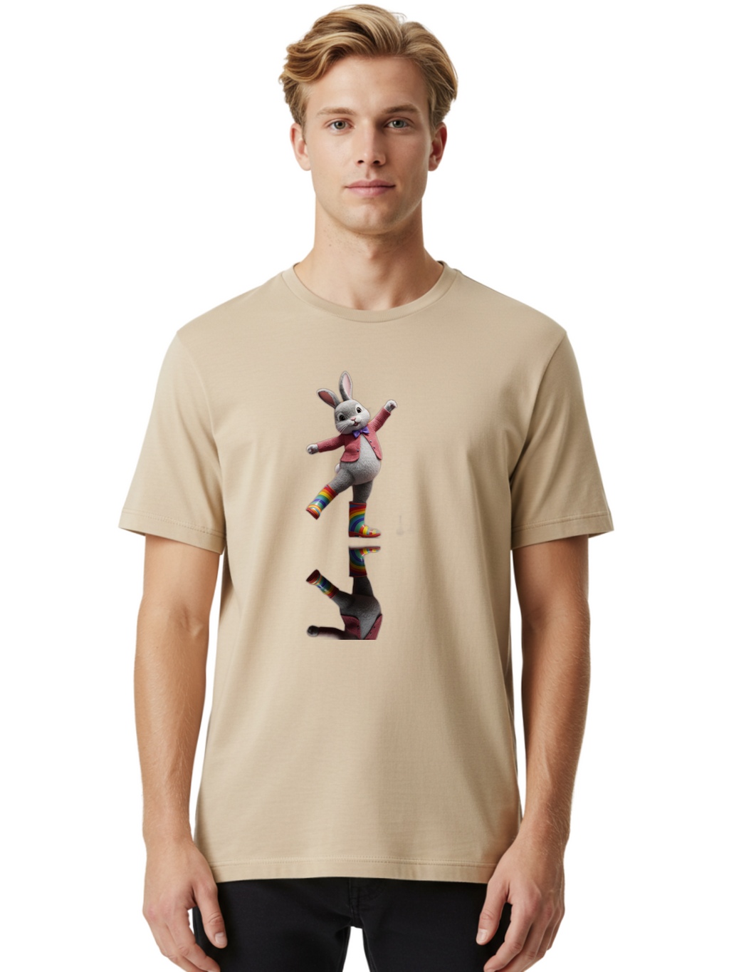 Rabbit Men'S Graphic Tee, 100% Cotton, Comfortable Casual Summer Wear, Machine Washable, Vintage Camera, Old Camera, Antique Camera, Black Camera, Classic Photography, Photography Equipment, Nostalgic Device, Film Camera, Camera Art Baj726