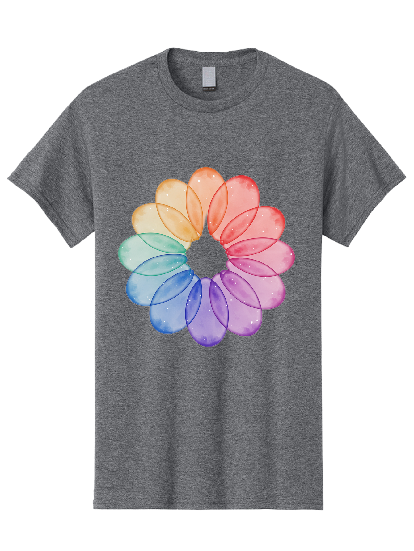 Rainbow-Flower-Petals Men'S Graphic Tee, 100% Cotton, Comfortable Casual Summer Wear, Machine Washable, Vintage Camera, Old Camera, Antique Camera, Black Camera, Classic Photography, Photography Equipment, Nostalgic Device, Film Camera, Baj728