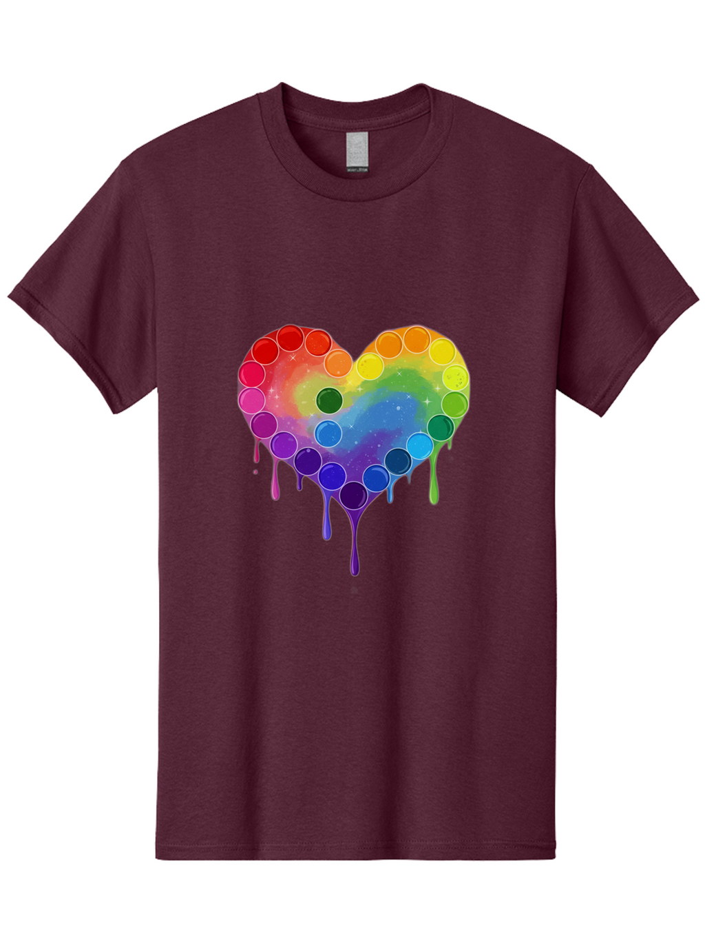 Rainbow-Heart-1 Men'S Graphic Tee, 100% Cotton, Comfortable Casual Summer Wear, Machine Washable, Vintage Camera, Old Camera, Antique Camera, Black Camera, Classic Photography, Photography Equipment, Nostalgic Device, Film Camera, Camera Art Baj729