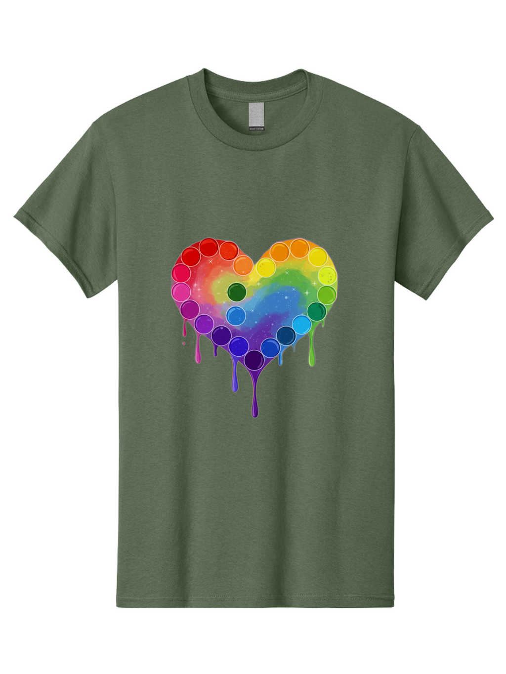 Rainbow-Heart-1 Men'S Graphic Tee, 100% Cotton, Comfortable Casual Summer Wear, Machine Washable, Vintage Camera, Old Camera, Antique Camera, Black Camera, Classic Photography, Photography Equipment, Nostalgic Device, Film Camera, Camera Art Baj729
