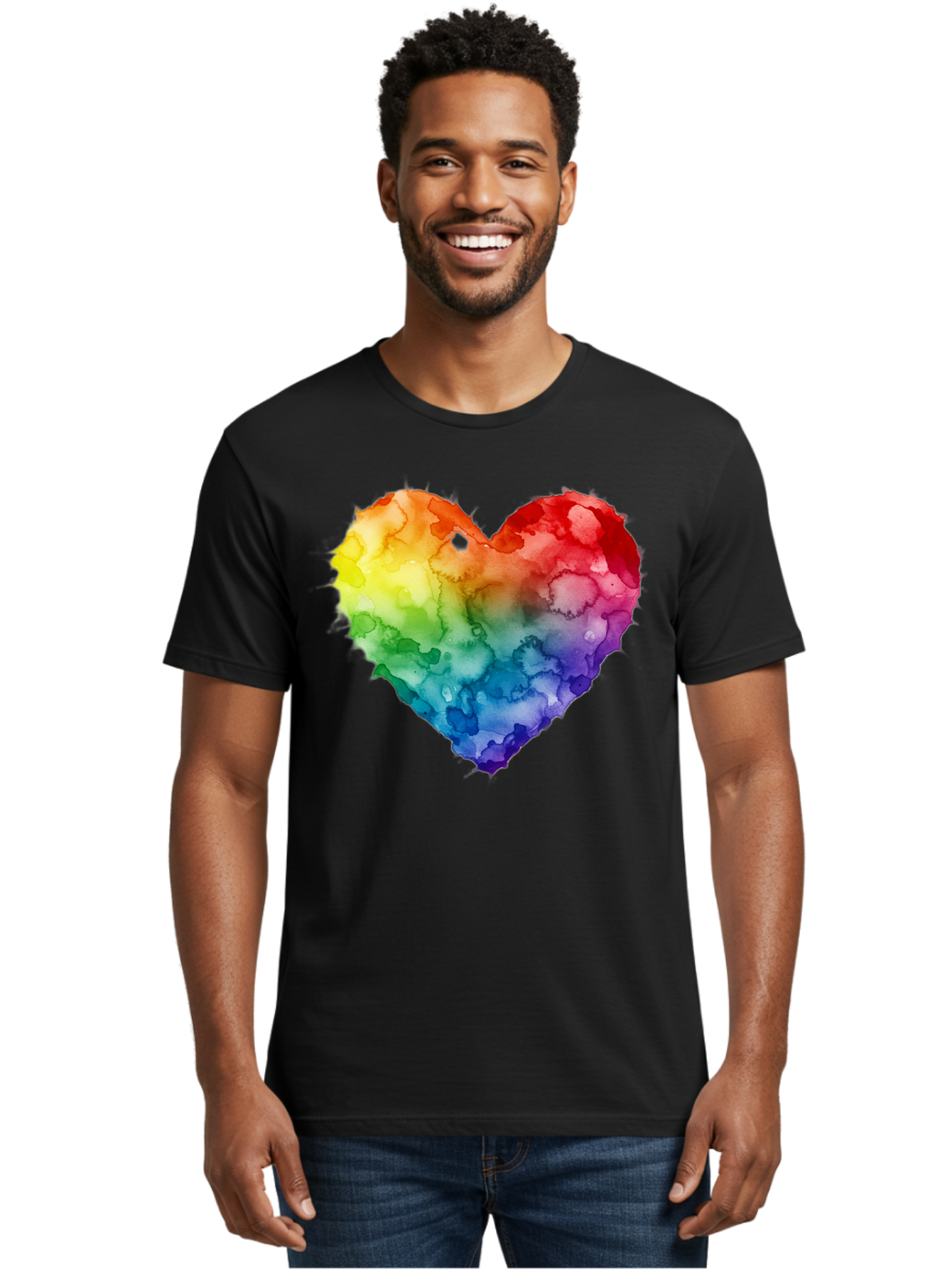 Rainbow-Heart-10 Men'S Graphic Tee, 100% Cotton, Comfortable Casual Summer Wear, Machine Washable, Vintage Camera, Old Camera, Antique Camera, Black Camera, Classic Photography, Photography Equipment, Nostalgic Device, Film Camera, Camera Art Baj730