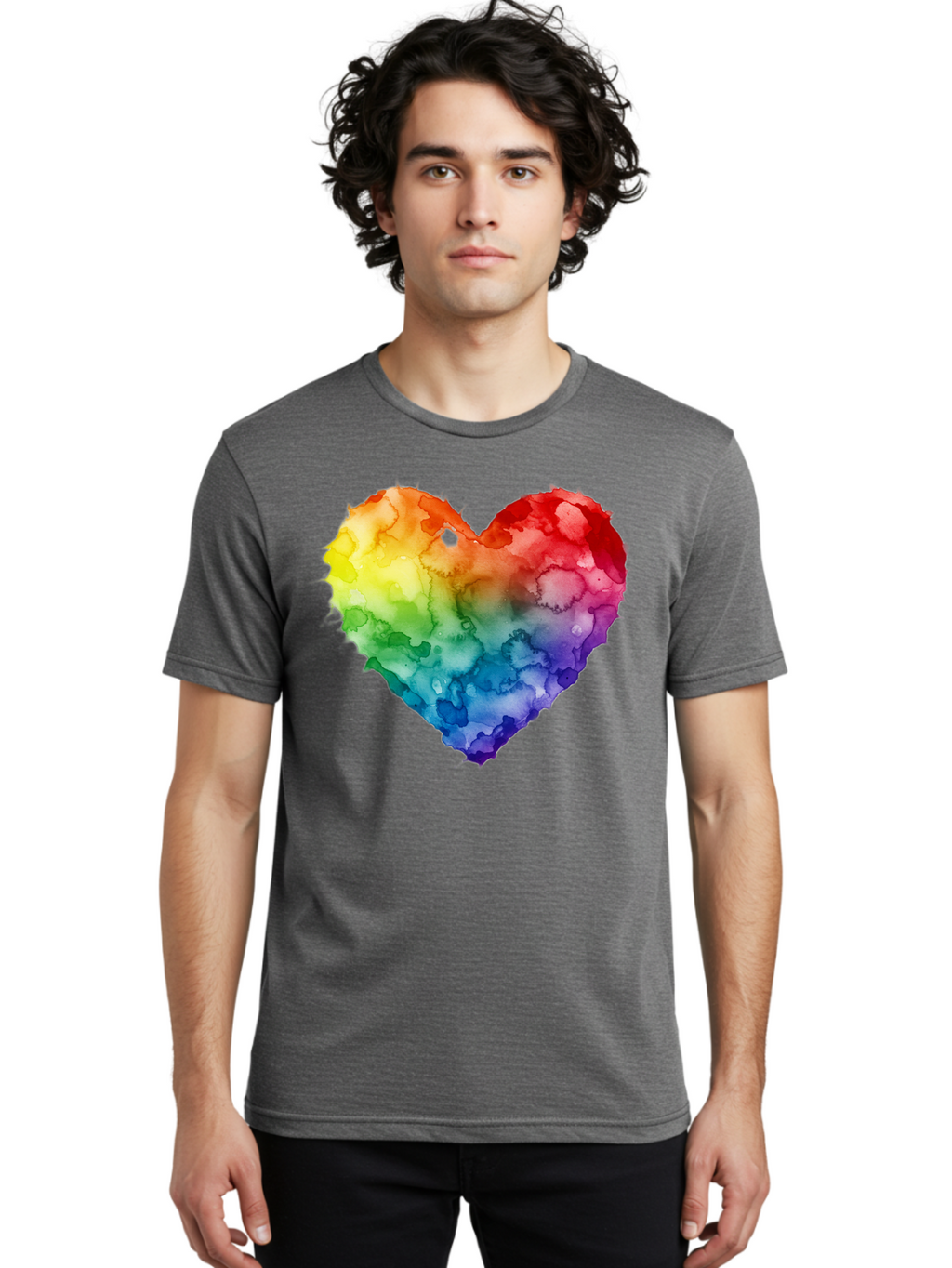 Rainbow-Heart-10 Men'S Graphic Tee, 100% Cotton, Comfortable Casual Summer Wear, Machine Washable, Vintage Camera, Old Camera, Antique Camera, Black Camera, Classic Photography, Photography Equipment, Nostalgic Device, Film Camera, Camera Art Baj730