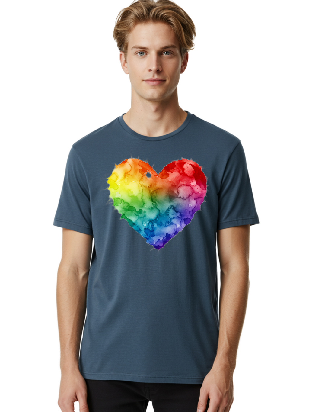 Rainbow-Heart-10 Men'S Graphic Tee, 100% Cotton, Comfortable Casual Summer Wear, Machine Washable, Vintage Camera, Old Camera, Antique Camera, Black Camera, Classic Photography, Photography Equipment, Nostalgic Device, Film Camera, Camera Art Baj730