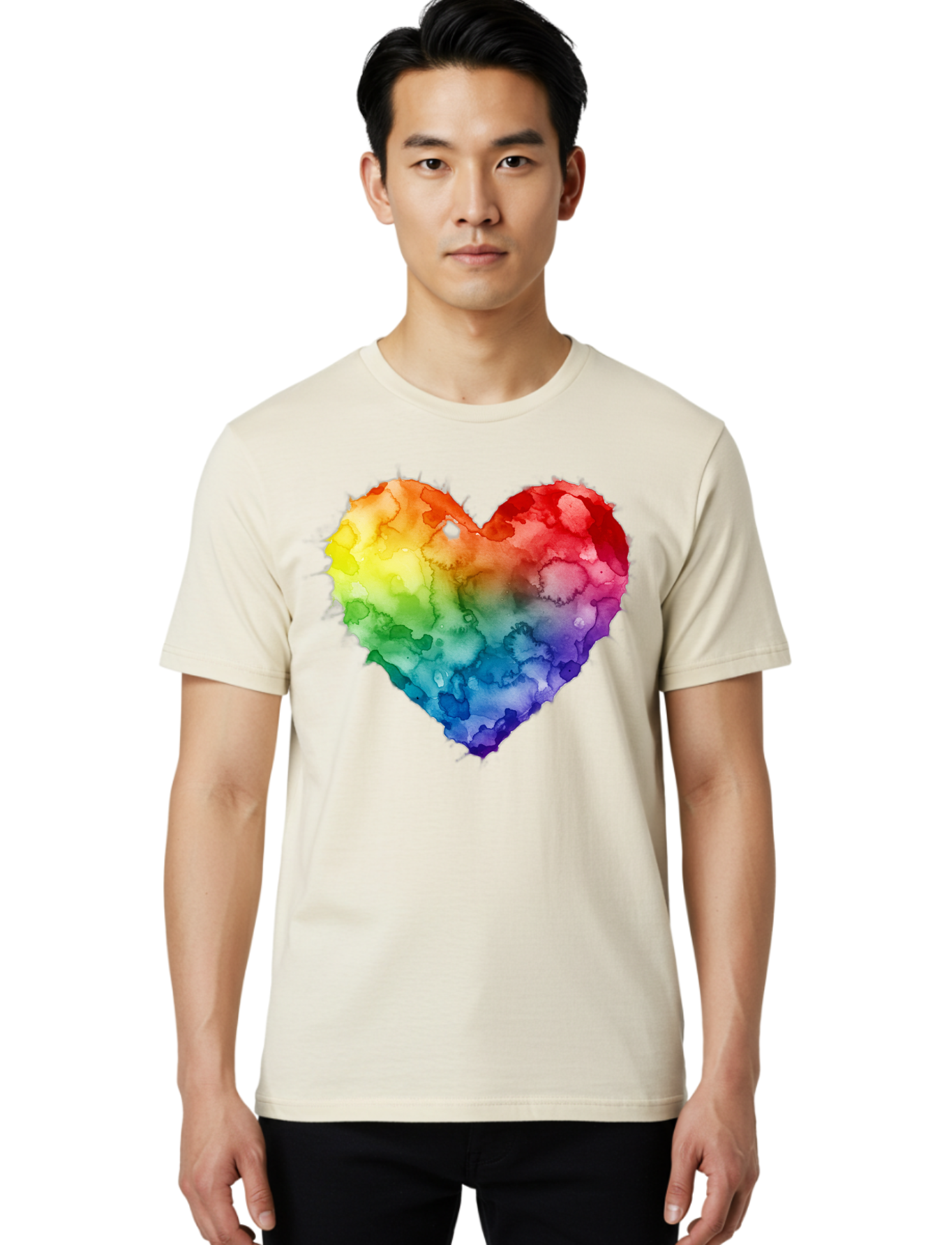 Rainbow-Heart-10 Men'S Graphic Tee, 100% Cotton, Comfortable Casual Summer Wear, Machine Washable, Vintage Camera, Old Camera, Antique Camera, Black Camera, Classic Photography, Photography Equipment, Nostalgic Device, Film Camera, Camera Art Baj730