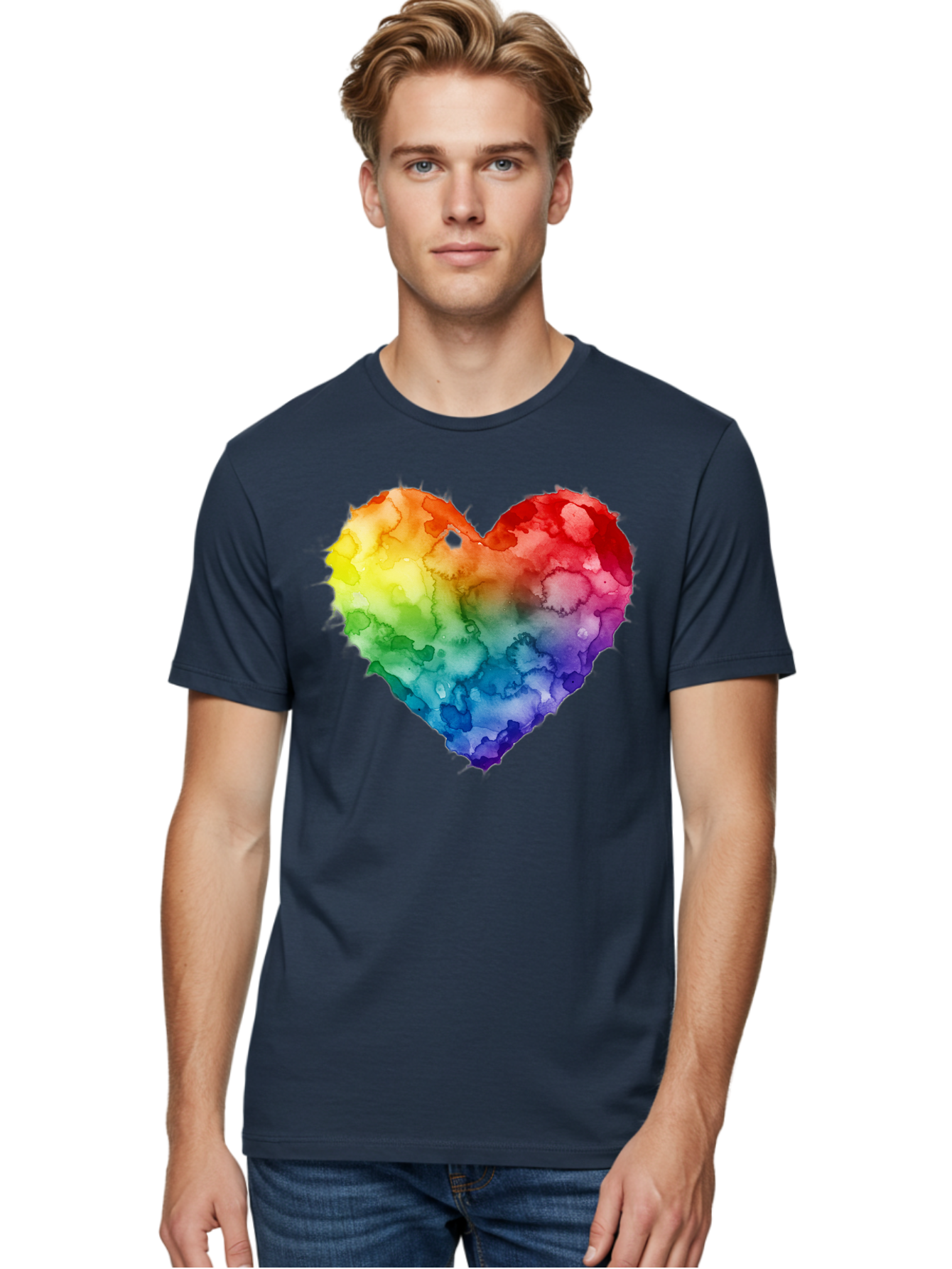 Rainbow-Heart-10 Men'S Graphic Tee, 100% Cotton, Comfortable Casual Summer Wear, Machine Washable, Vintage Camera, Old Camera, Antique Camera, Black Camera, Classic Photography, Photography Equipment, Nostalgic Device, Film Camera, Camera Art Baj730