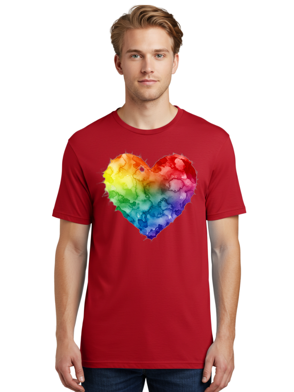 Rainbow-Heart-10 Men'S Graphic Tee, 100% Cotton, Comfortable Casual Summer Wear, Machine Washable, Vintage Camera, Old Camera, Antique Camera, Black Camera, Classic Photography, Photography Equipment, Nostalgic Device, Film Camera, Camera Art Baj730
