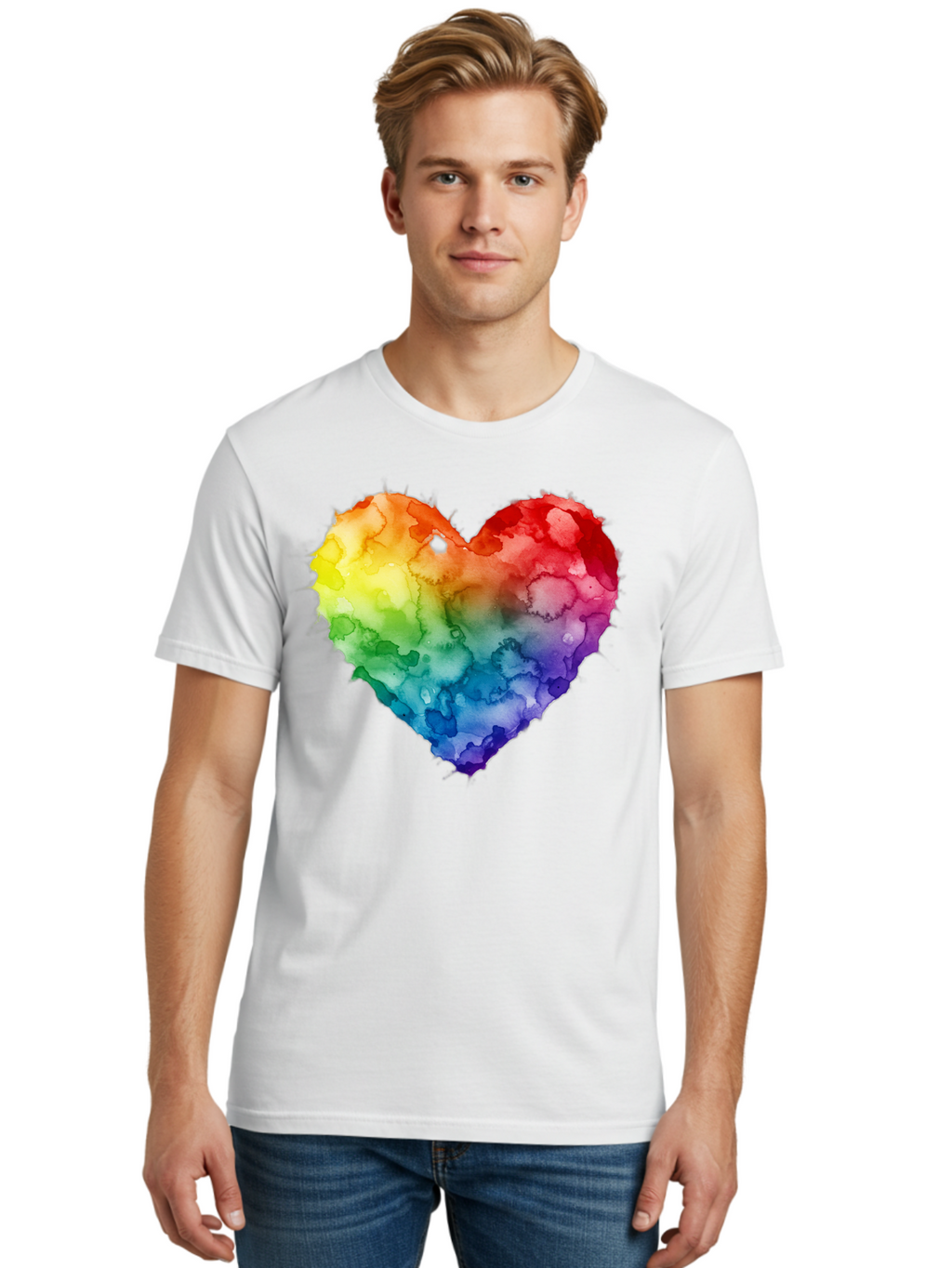 Rainbow-Heart-10 Men'S Graphic Tee, 100% Cotton, Comfortable Casual Summer Wear, Machine Washable, Vintage Camera, Old Camera, Antique Camera, Black Camera, Classic Photography, Photography Equipment, Nostalgic Device, Film Camera, Camera Art Baj730