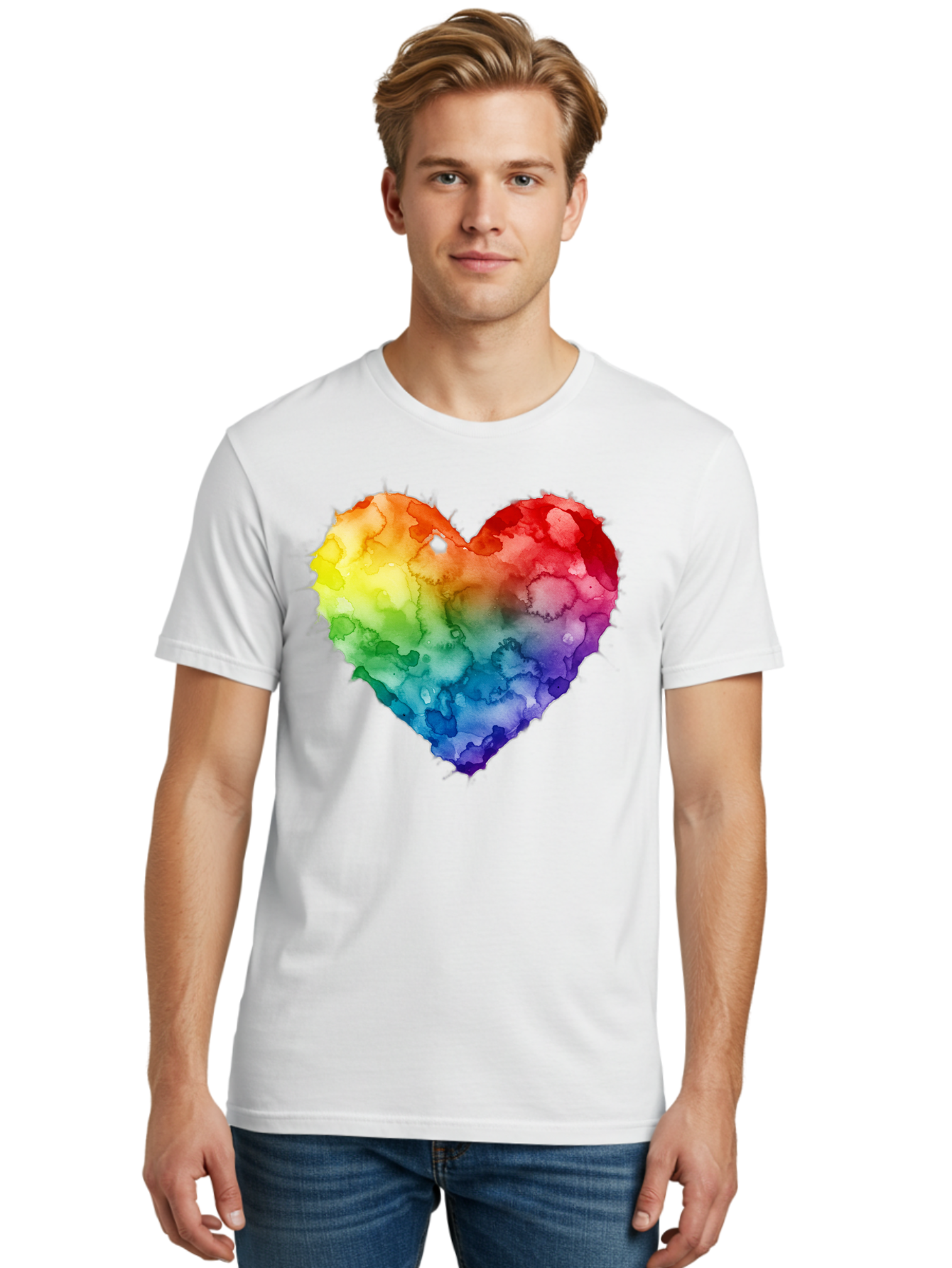 Rainbow-Heart-10 Men'S Graphic Tee, 100% Cotton, Comfortable Casual Summer Wear, Machine Washable, Vintage Camera, Old Camera, Antique Camera, Black Camera, Classic Photography, Photography Equipment, Nostalgic Device, Film Camera, Camera Art Baj730