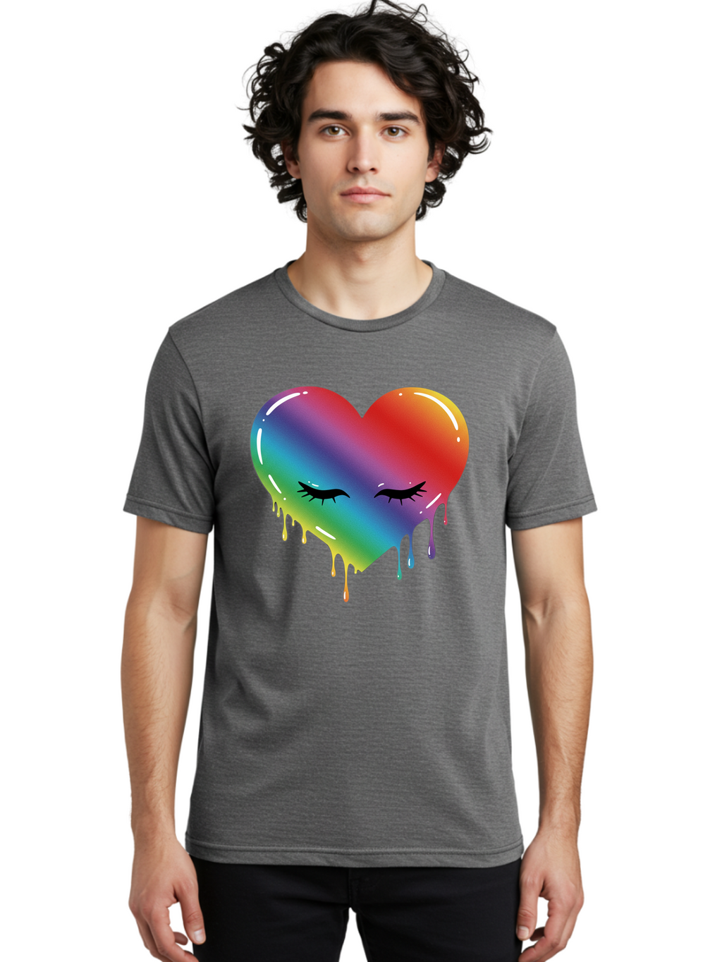 Rainbow-Heart-11 Men'S Graphic Tee, 100% Cotton, Comfortable Casual Summer Wear, Machine Washable, Vintage Camera, Old Camera, Antique Camera, Black Camera, Classic Photography, Photography Equipment, Nostalgic Device, Film Camera, Camera Art Baj731