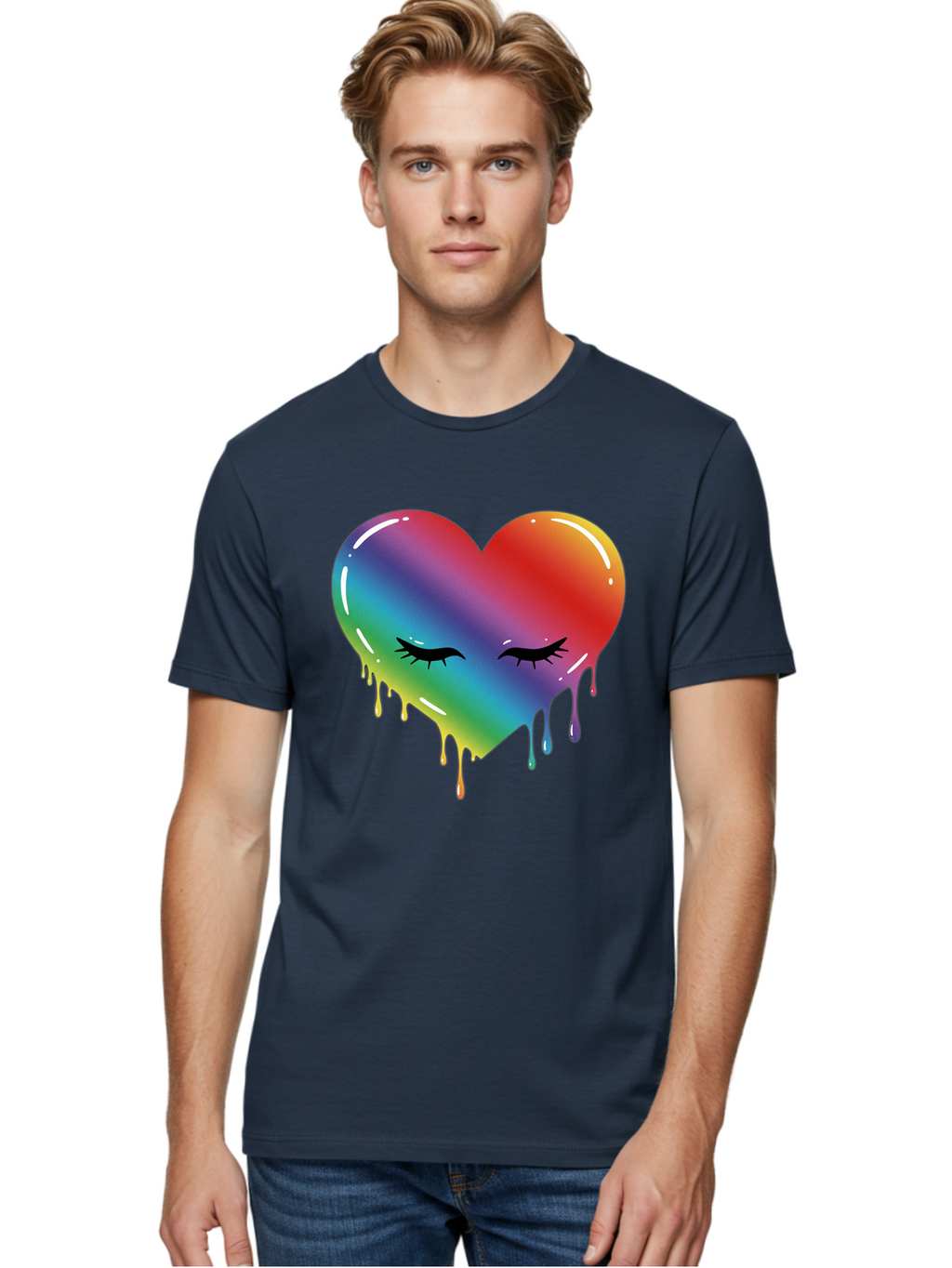 Rainbow-Heart-11 Men'S Graphic Tee, 100% Cotton, Comfortable Casual Summer Wear, Machine Washable, Vintage Camera, Old Camera, Antique Camera, Black Camera, Classic Photography, Photography Equipment, Nostalgic Device, Film Camera, Camera Art Baj731
