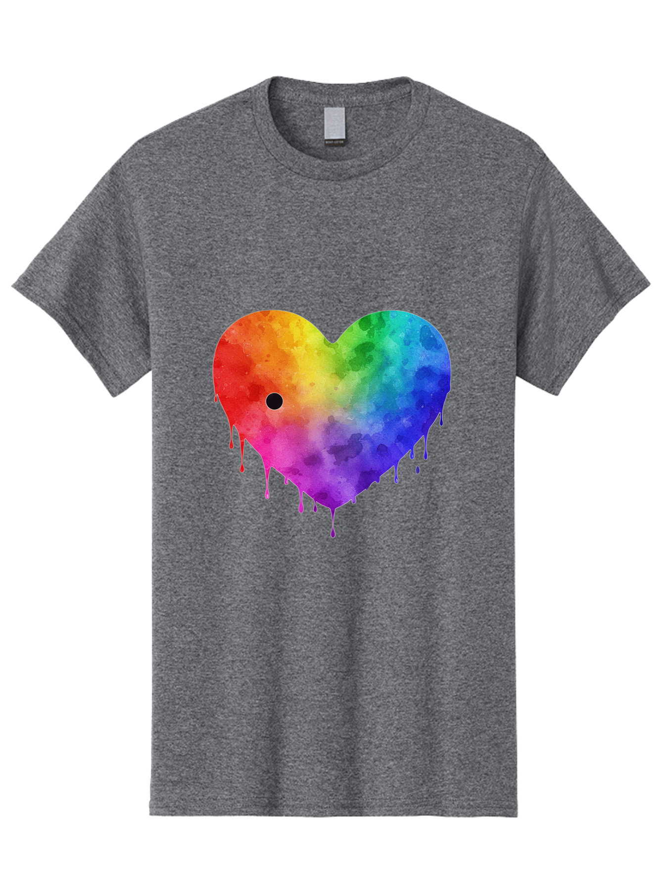 Rainbow-Heart-2 Men'S Graphic Tee, 100% Cotton, Comfortable Casual Summer Wear, Machine Washable, Vintage Camera, Old Camera, Antique Camera, Black Camera, Classic Photography, Photography Equipment, Nostalgic Device, Film Camera, Camera Art Baj732