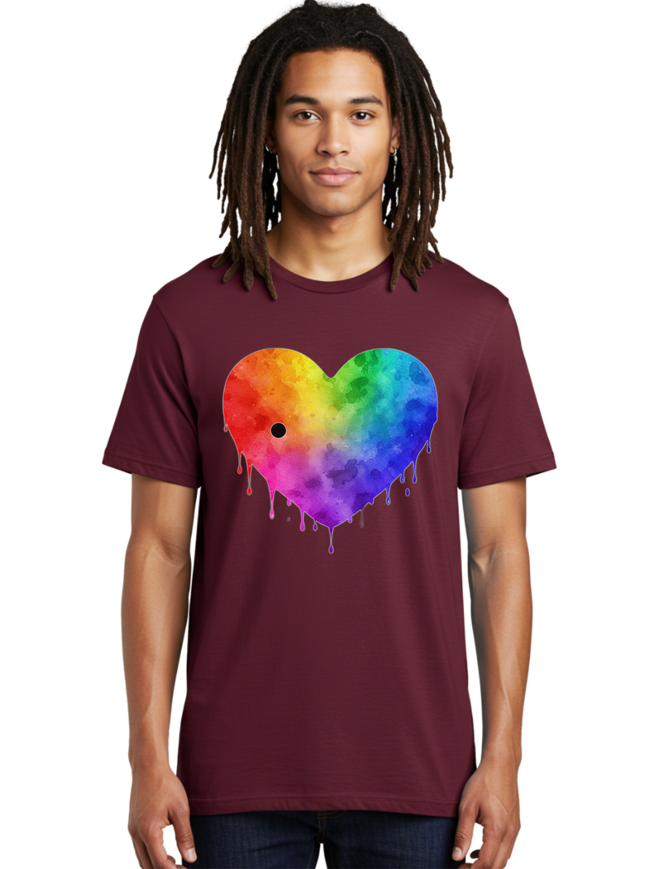 Rainbow-Heart-2 Men'S Graphic Tee, 100% Cotton, Comfortable Casual Summer Wear, Machine Washable, Vintage Camera, Old Camera, Antique Camera, Black Camera, Classic Photography, Photography Equipment, Nostalgic Device, Film Camera, Camera Art Baj732