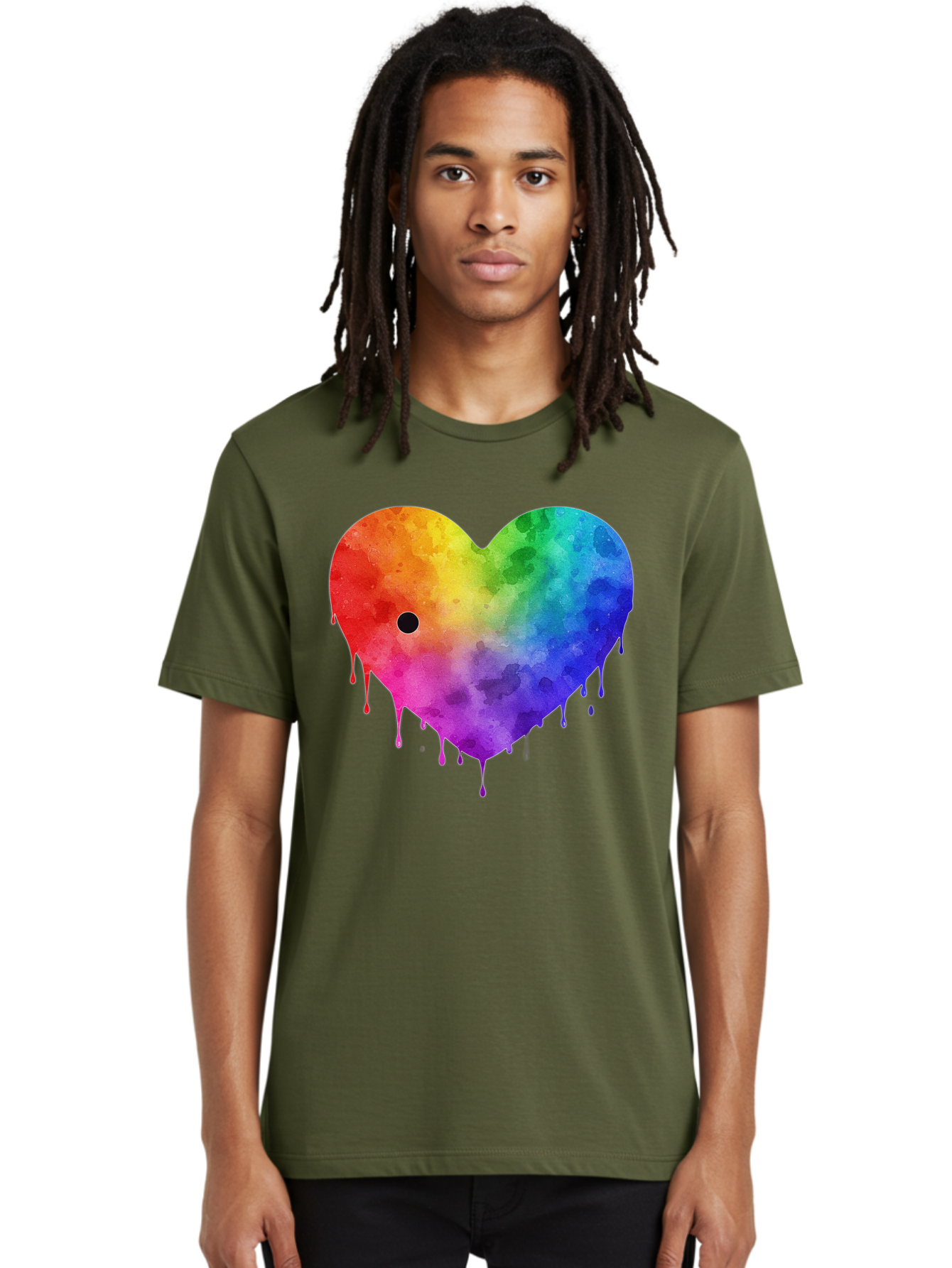 Rainbow-Heart-2 Men'S Graphic Tee, 100% Cotton, Comfortable Casual Summer Wear, Machine Washable, Vintage Camera, Old Camera, Antique Camera, Black Camera, Classic Photography, Photography Equipment, Nostalgic Device, Film Camera, Camera Art Baj732