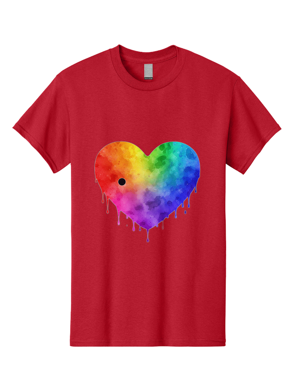 Rainbow-Heart-2 Men'S Graphic Tee, 100% Cotton, Comfortable Casual Summer Wear, Machine Washable, Vintage Camera, Old Camera, Antique Camera, Black Camera, Classic Photography, Photography Equipment, Nostalgic Device, Film Camera, Camera Art Baj732