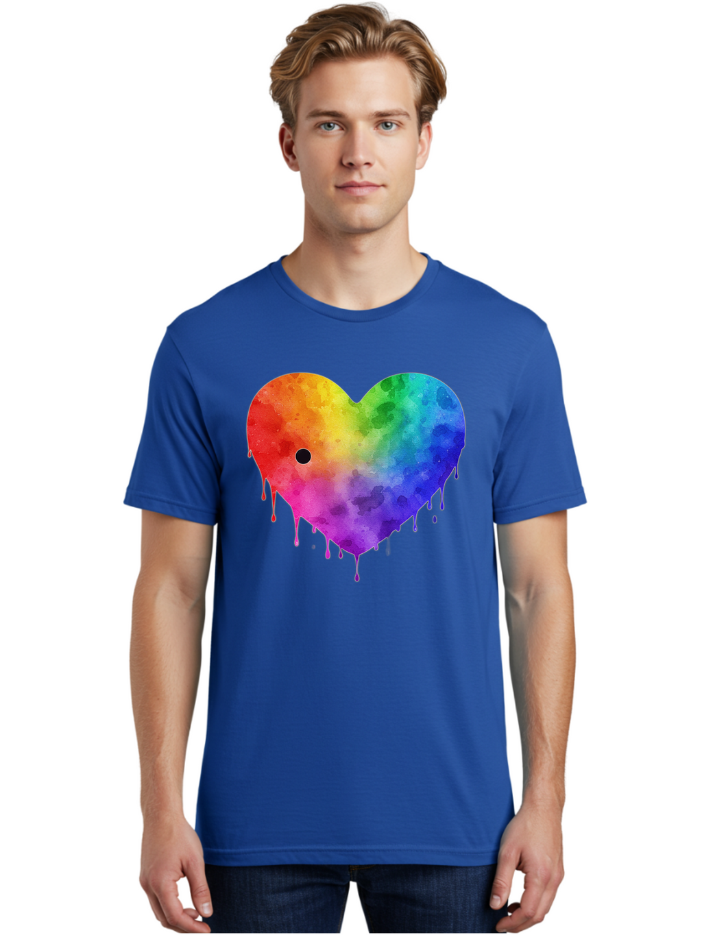 Rainbow-Heart-2 Men'S Graphic Tee, 100% Cotton, Comfortable Casual Summer Wear, Machine Washable, Vintage Camera, Old Camera, Antique Camera, Black Camera, Classic Photography, Photography Equipment, Nostalgic Device, Film Camera, Camera Art Baj732