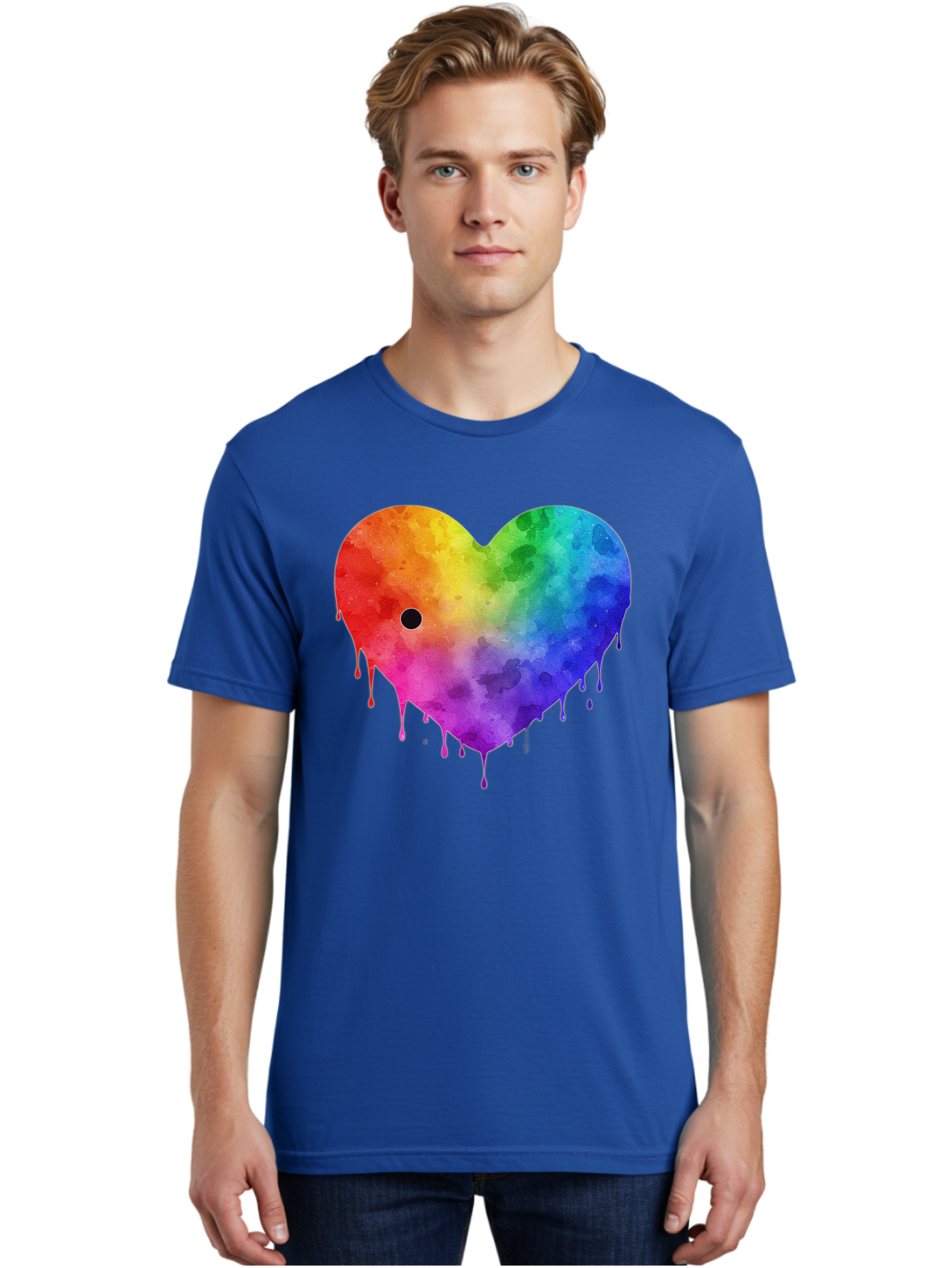 Rainbow-Heart-2 Men'S Graphic Tee, 100% Cotton, Comfortable Casual Summer Wear, Machine Washable, Vintage Camera, Old Camera, Antique Camera, Black Camera, Classic Photography, Photography Equipment, Nostalgic Device, Film Camera, Camera Art Baj732