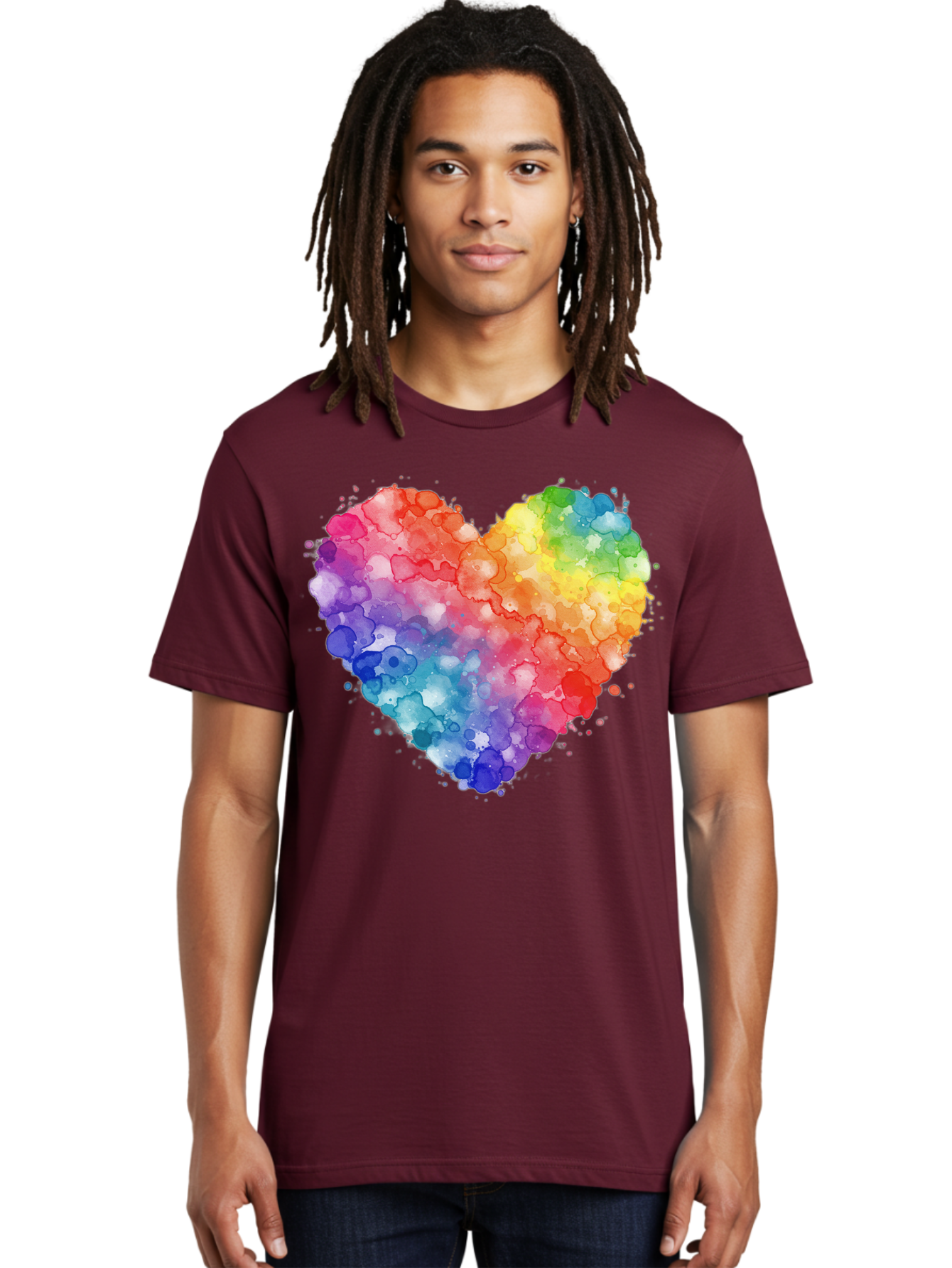 Rainbow-Heart-3 Men'S Graphic Tee, 100% Cotton, Comfortable Casual Summer Wear, Machine Washable, Vintage Camera, Old Camera, Antique Camera, Black Camera, Classic Photography, Photography Equipment, Nostalgic Device, Film Camera, Camera Art Baj733