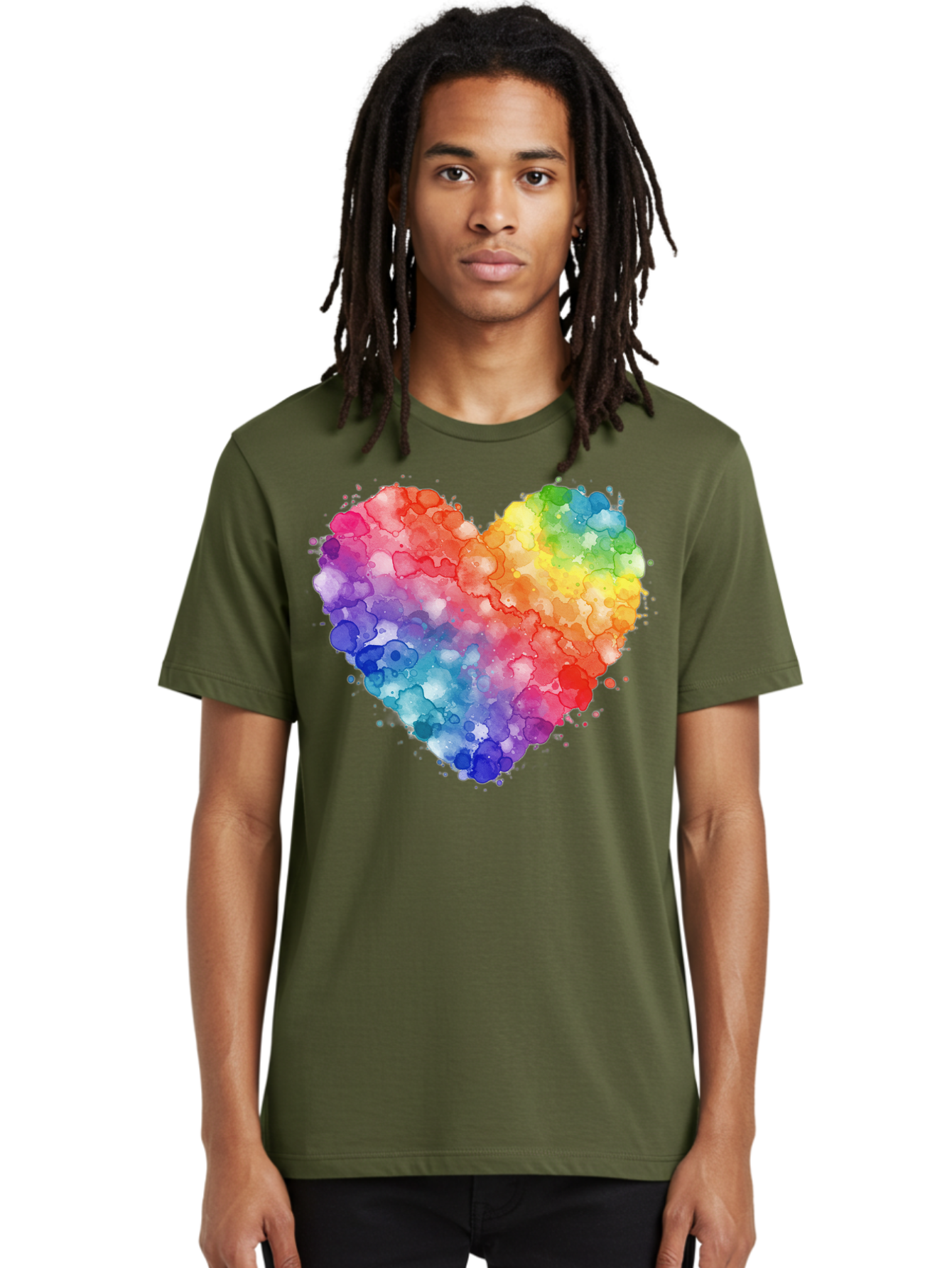 Rainbow-Heart-3 Men'S Graphic Tee, 100% Cotton, Comfortable Casual Summer Wear, Machine Washable, Vintage Camera, Old Camera, Antique Camera, Black Camera, Classic Photography, Photography Equipment, Nostalgic Device, Film Camera, Camera Art Baj733