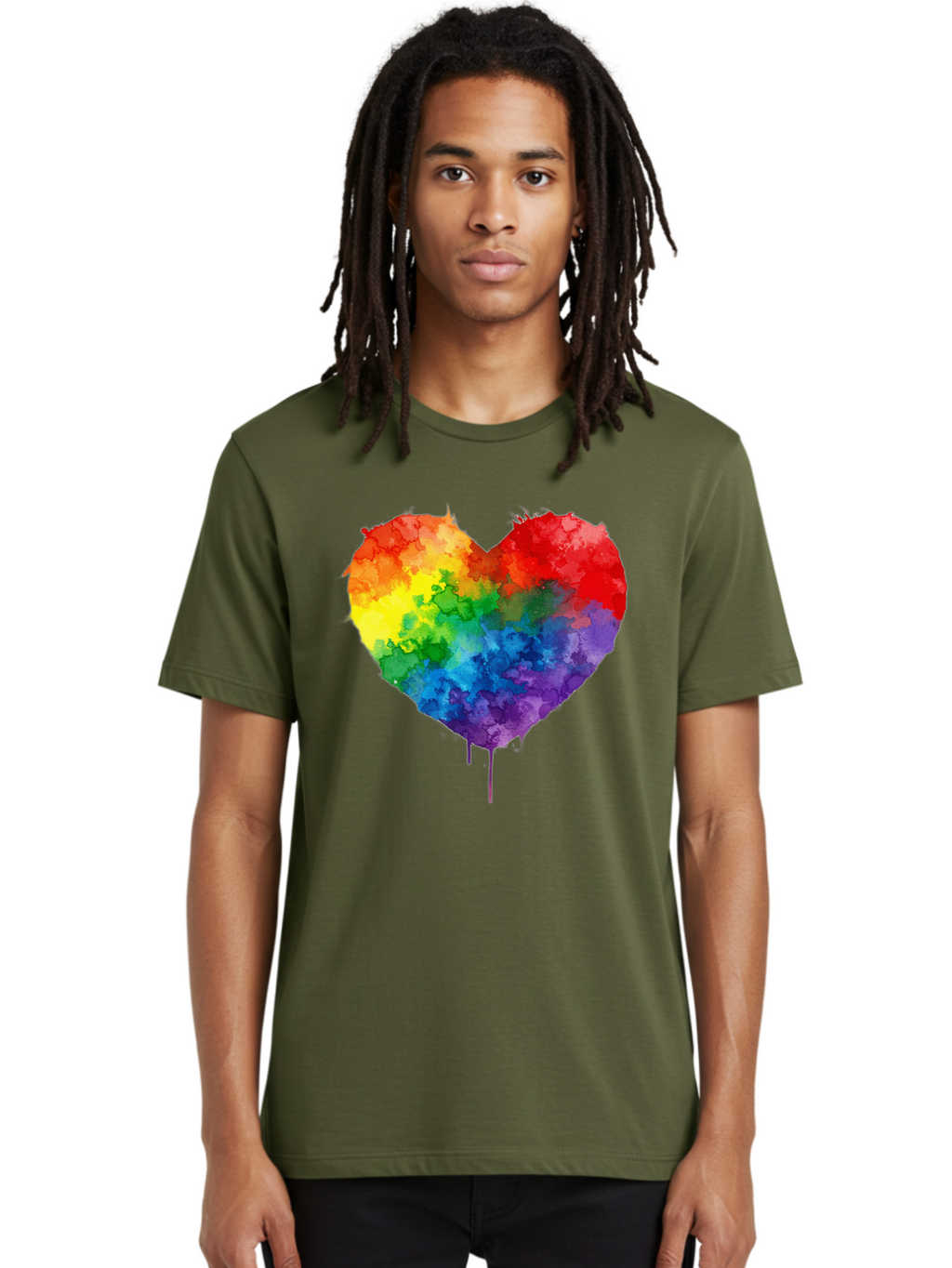 Rainbow-Heart-4 Men'S Graphic Tee, 100% Cotton, Comfortable Casual Summer Wear, Machine Washable, Vintage Camera, Old Camera, Antique Camera, Black Camera, Classic Photography, Photography Equipment, Nostalgic Device, Film Camera, Camera Art Baj734