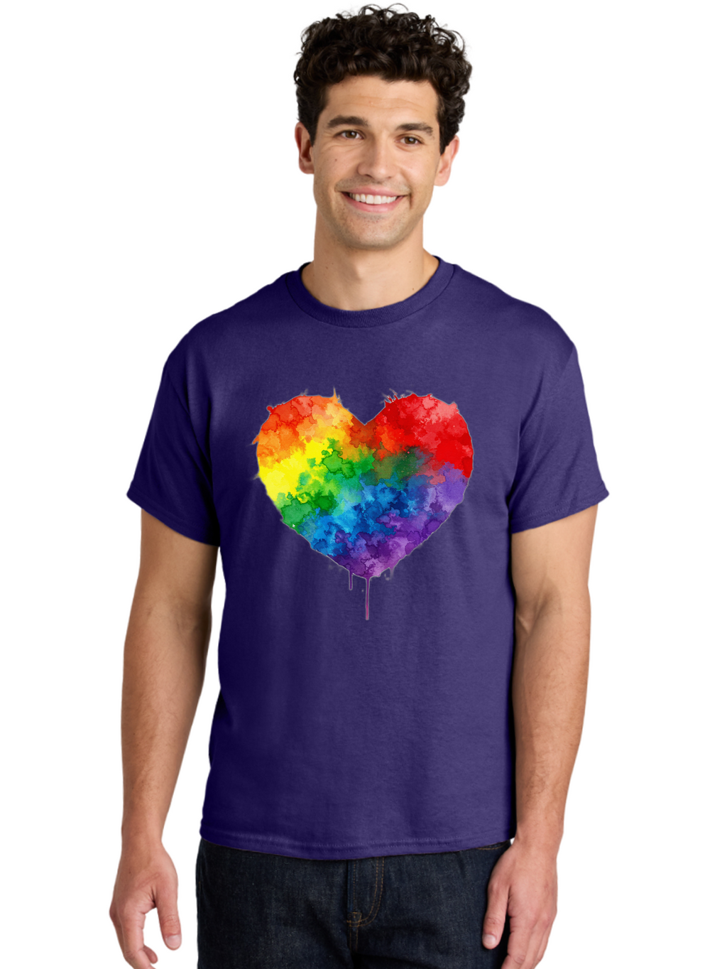 Rainbow-Heart-4 Men'S Graphic Tee, 100% Cotton, Comfortable Casual Summer Wear, Machine Washable, Vintage Camera, Old Camera, Antique Camera, Black Camera, Classic Photography, Photography Equipment, Nostalgic Device, Film Camera, Camera Art Baj734