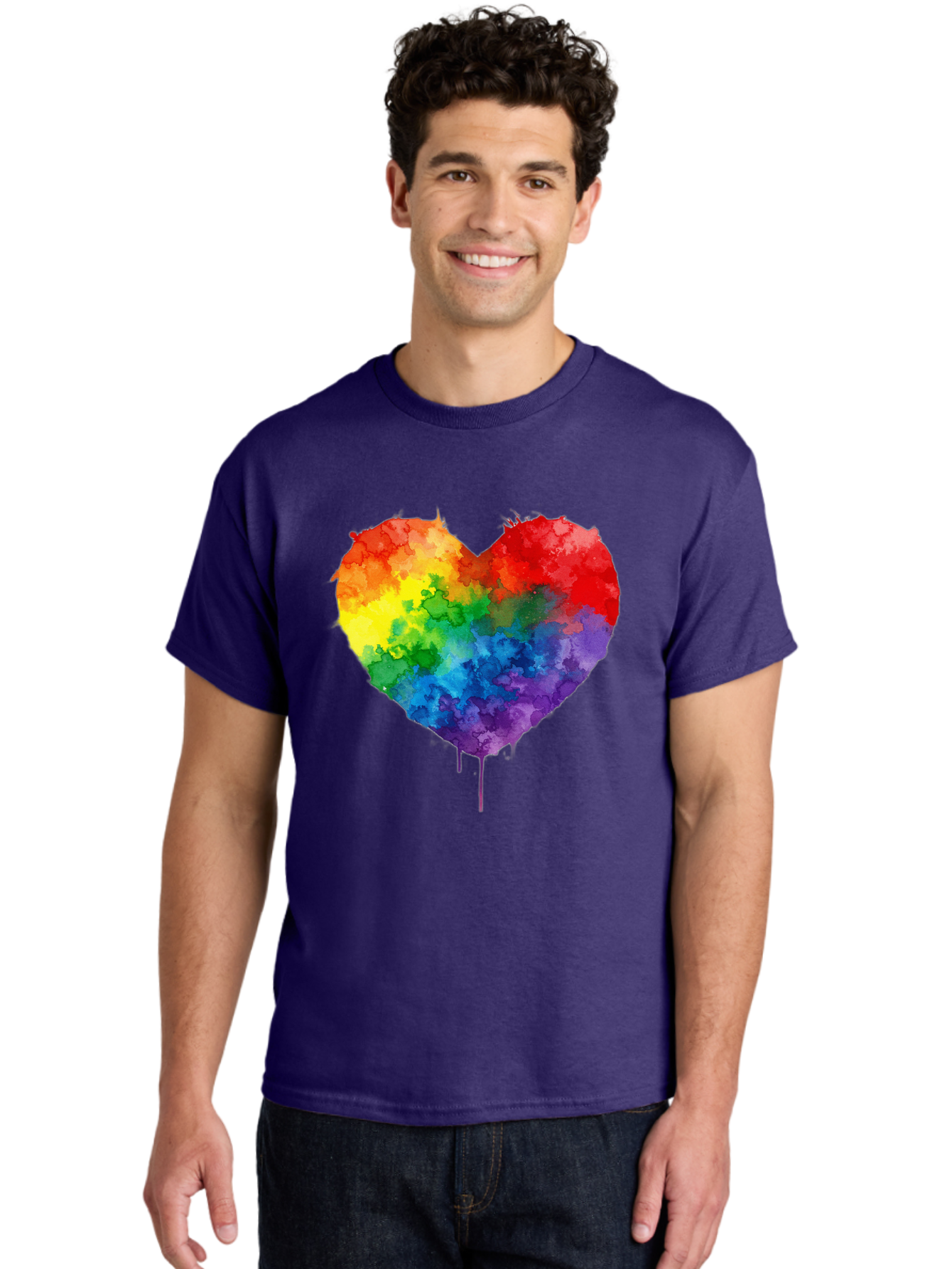 Rainbow-Heart-4 Men'S Graphic Tee, 100% Cotton, Comfortable Casual Summer Wear, Machine Washable, Vintage Camera, Old Camera, Antique Camera, Black Camera, Classic Photography, Photography Equipment, Nostalgic Device, Film Camera, Camera Art Baj734