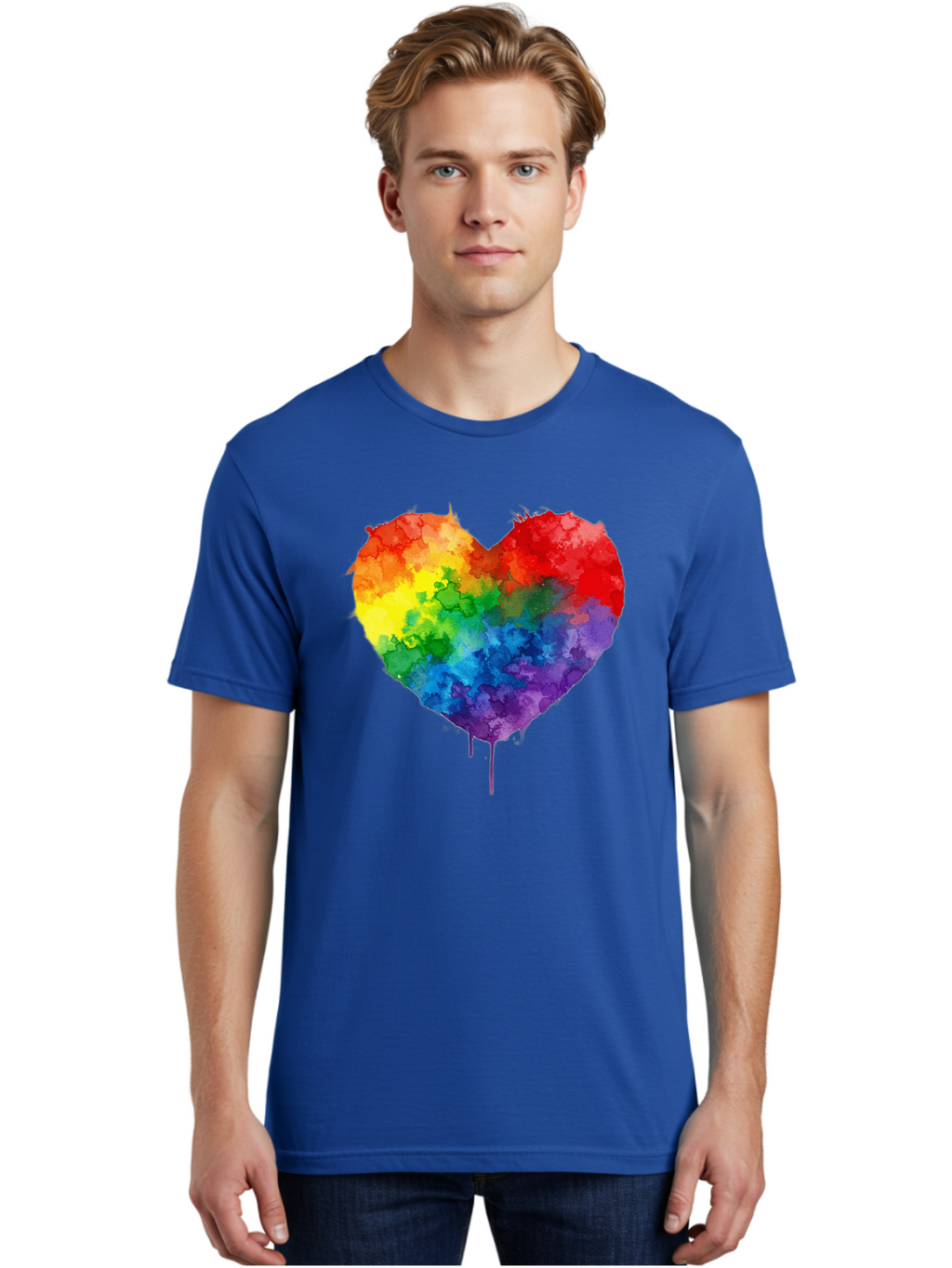 Rainbow-Heart-4 Men'S Graphic Tee, 100% Cotton, Comfortable Casual Summer Wear, Machine Washable, Vintage Camera, Old Camera, Antique Camera, Black Camera, Classic Photography, Photography Equipment, Nostalgic Device, Film Camera, Camera Art Baj734