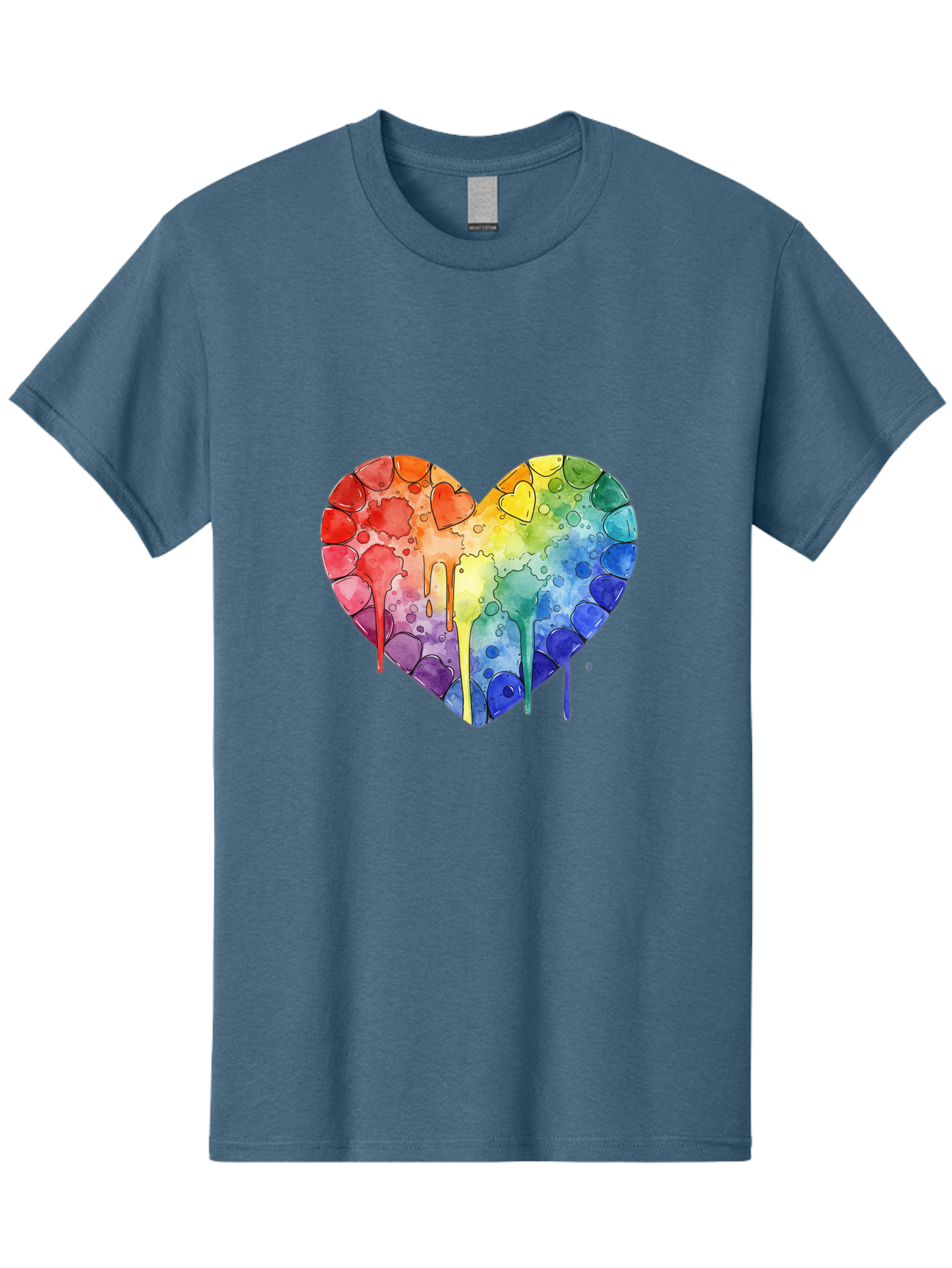 Rainbow-Heart-5 Men'S Graphic Tee, 100% Cotton, Comfortable Casual Summer Wear, Machine Washable, Vintage Camera, Old Camera, Antique Camera, Black Camera, Classic Photography, Photography Equipment, Nostalgic Device, Film Camera, Camera Art Baj735