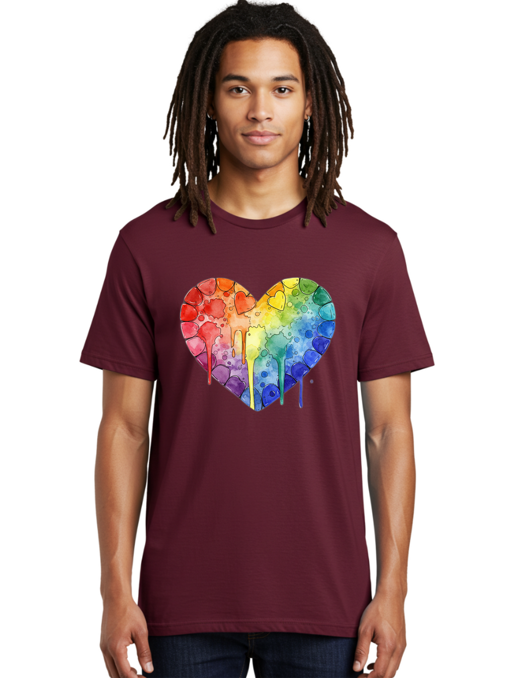 Rainbow-Heart-5 Men'S Graphic Tee, 100% Cotton, Comfortable Casual Summer Wear, Machine Washable, Vintage Camera, Old Camera, Antique Camera, Black Camera, Classic Photography, Photography Equipment, Nostalgic Device, Film Camera, Camera Art Baj735