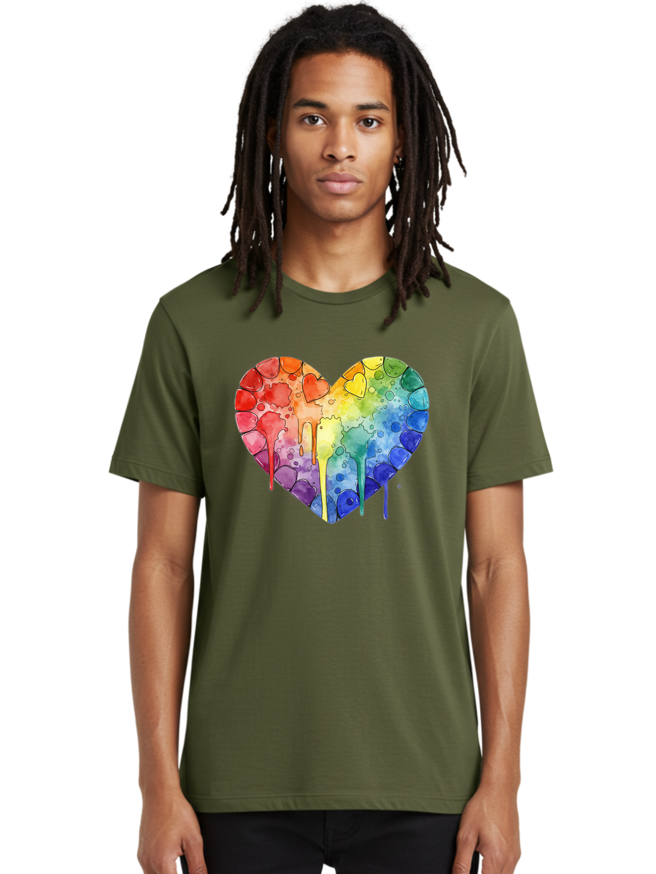 Rainbow-Heart-5 Men'S Graphic Tee, 100% Cotton, Comfortable Casual Summer Wear, Machine Washable, Vintage Camera, Old Camera, Antique Camera, Black Camera, Classic Photography, Photography Equipment, Nostalgic Device, Film Camera, Camera Art Baj735