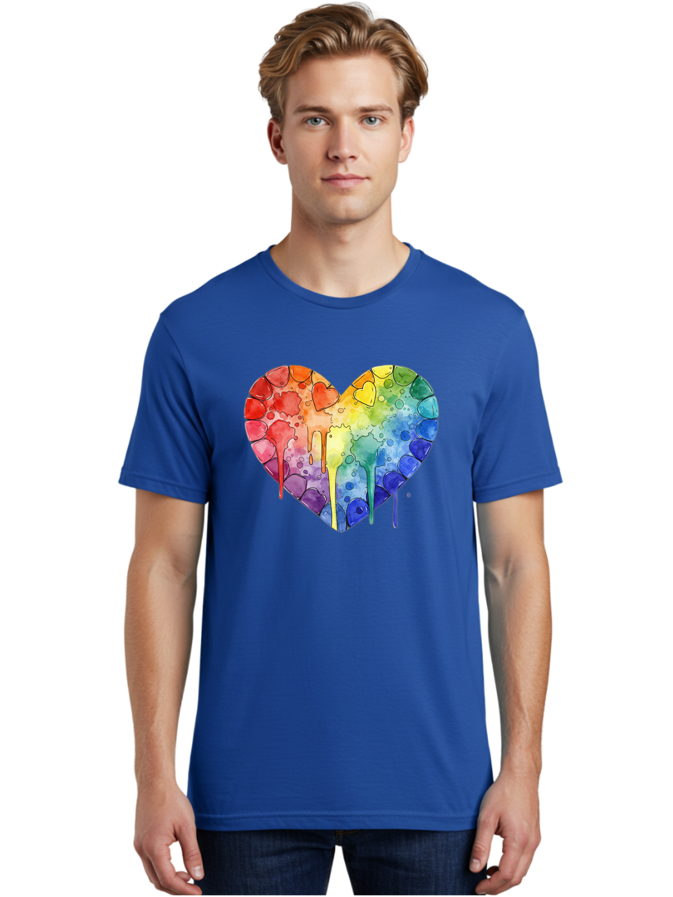 Rainbow-Heart-5 Men'S Graphic Tee, 100% Cotton, Comfortable Casual Summer Wear, Machine Washable, Vintage Camera, Old Camera, Antique Camera, Black Camera, Classic Photography, Photography Equipment, Nostalgic Device, Film Camera, Camera Art Baj735