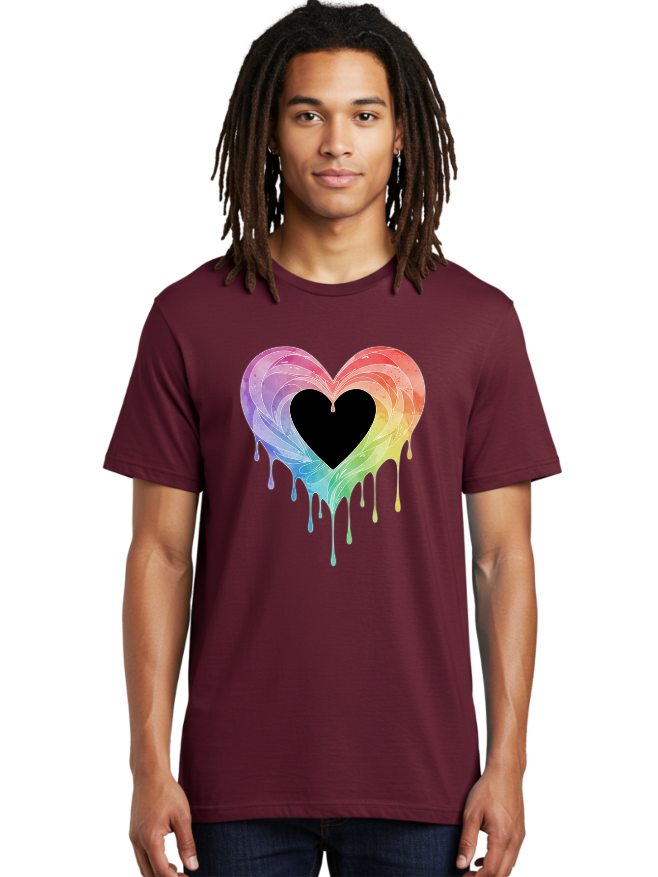 Rainbow-Heart-6 Men'S Graphic Tee, 100% Cotton, Comfortable Casual Summer Wear, Machine Washable, Vintage Camera, Old Camera, Antique Camera, Black Camera, Classic Photography, Photography Equipment, Nostalgic Device, Film Camera, Camera Art Baj736