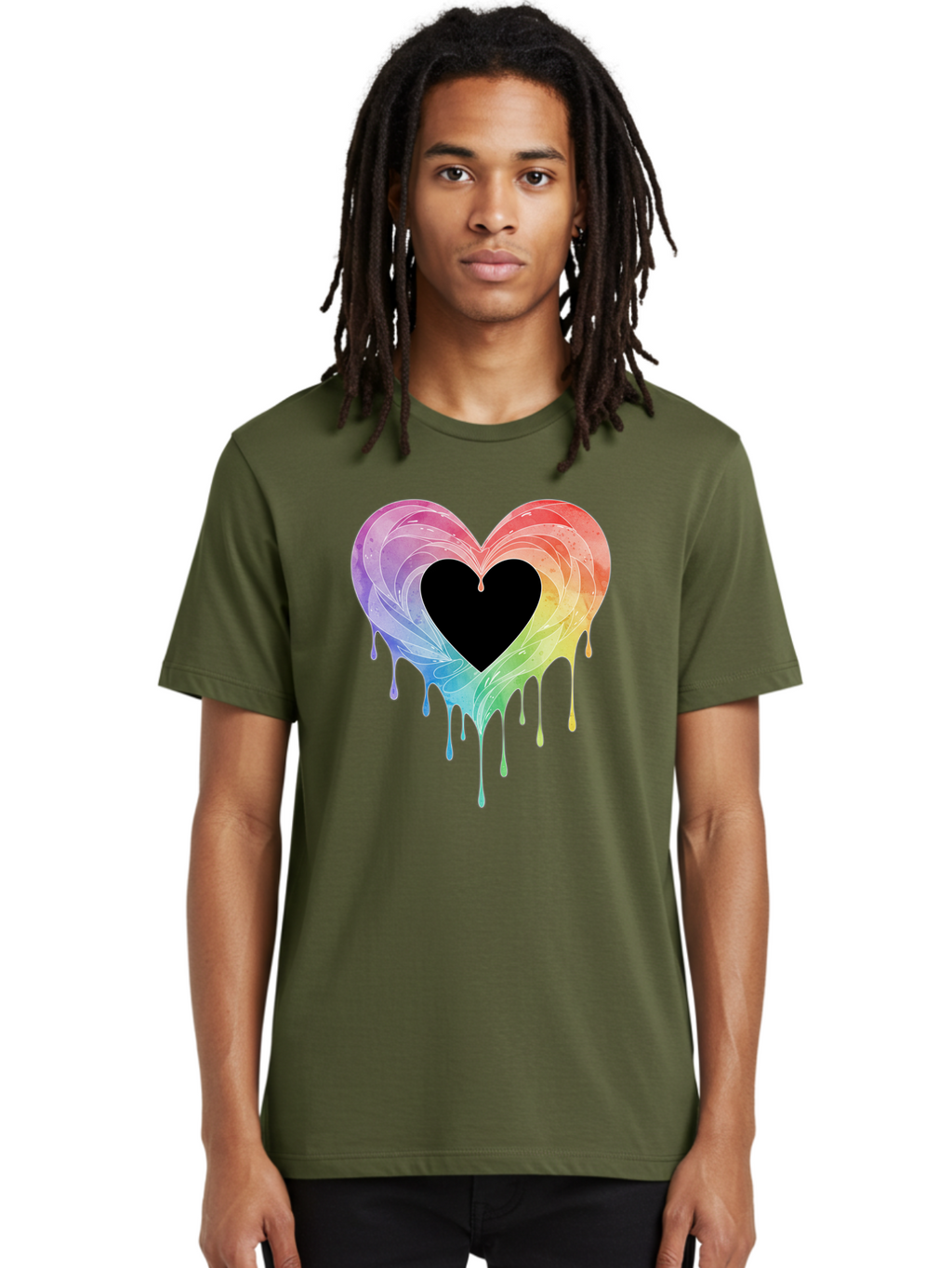 Rainbow-Heart-6 Men'S Graphic Tee, 100% Cotton, Comfortable Casual Summer Wear, Machine Washable, Vintage Camera, Old Camera, Antique Camera, Black Camera, Classic Photography, Photography Equipment, Nostalgic Device, Film Camera, Camera Art Baj736