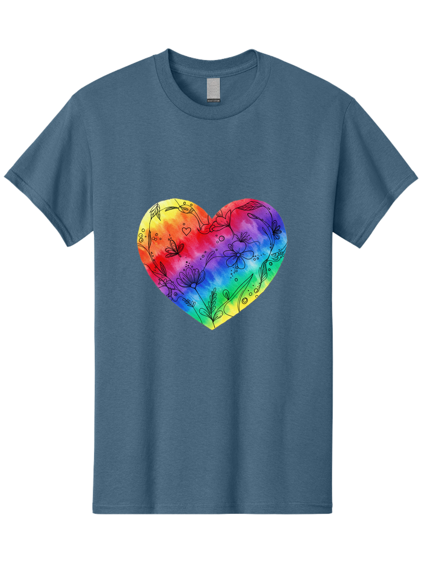 Rainbow-Heart-7 Men'S Graphic Tee, 100% Cotton, Comfortable Casual Summer Wear, Machine Washable, Vintage Camera, Old Camera, Antique Camera, Black Camera, Classic Photography, Photography Equipment, Nostalgic Device, Film Camera, Camera Art Baj737