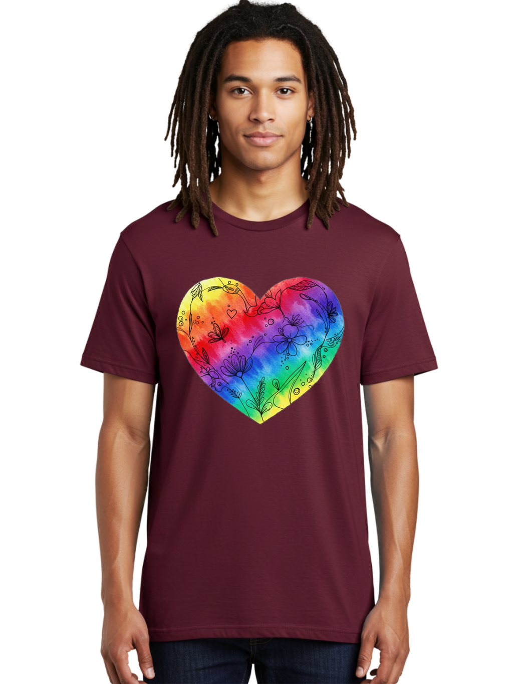 Rainbow-Heart-7 Men'S Graphic Tee, 100% Cotton, Comfortable Casual Summer Wear, Machine Washable, Vintage Camera, Old Camera, Antique Camera, Black Camera, Classic Photography, Photography Equipment, Nostalgic Device, Film Camera, Camera Art Baj737