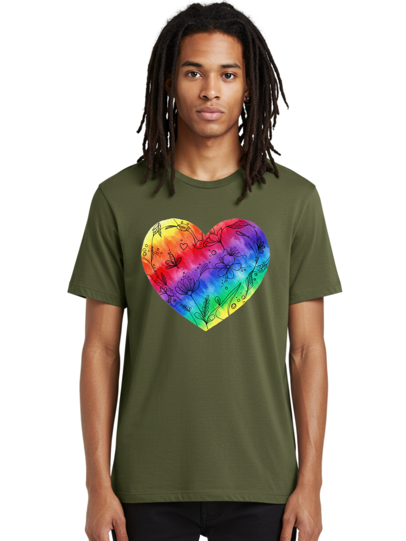 Rainbow-Heart-7 Men'S Graphic Tee, 100% Cotton, Comfortable Casual Summer Wear, Machine Washable, Vintage Camera, Old Camera, Antique Camera, Black Camera, Classic Photography, Photography Equipment, Nostalgic Device, Film Camera, Camera Art Baj737