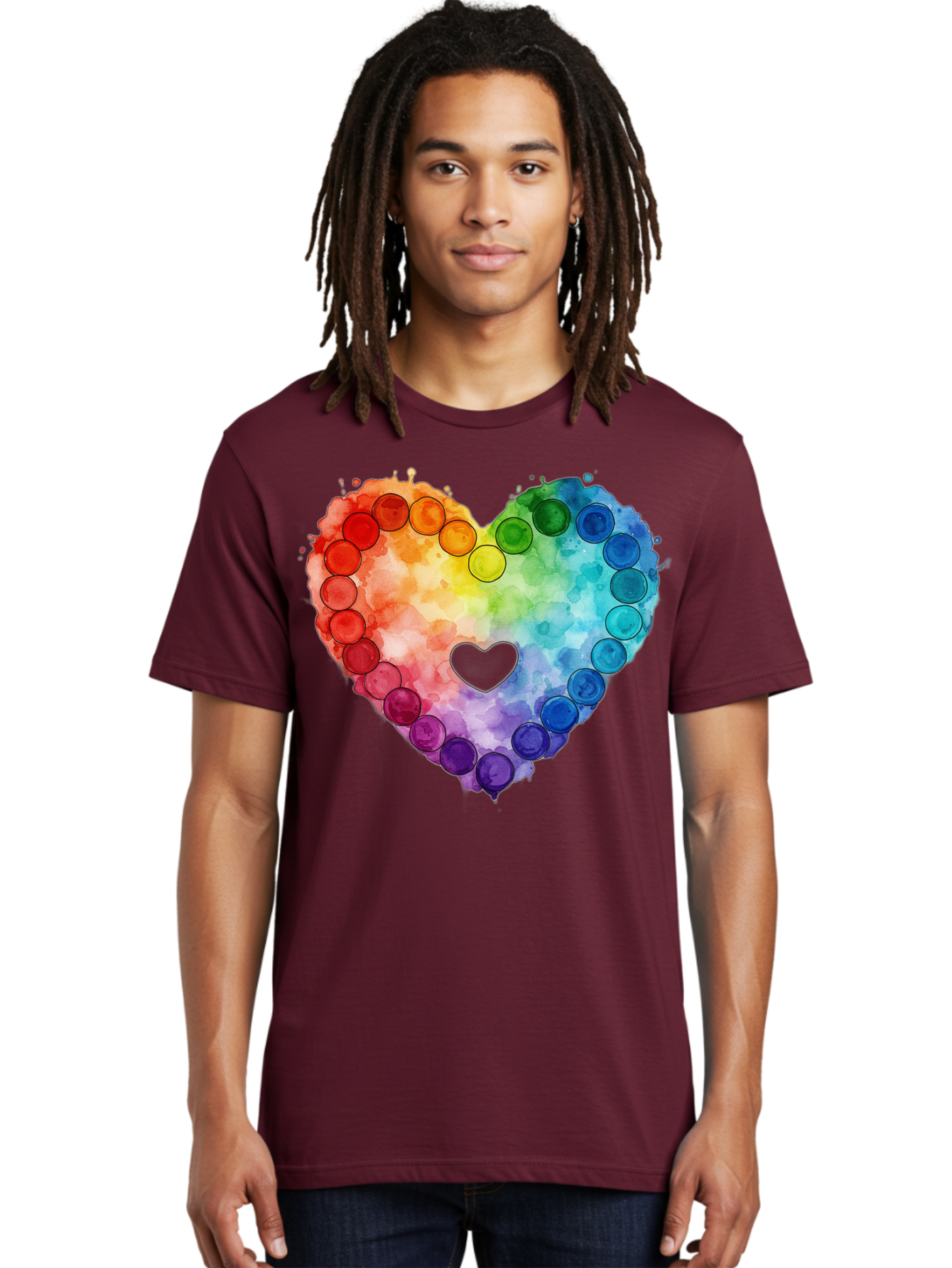 Rainbow-Heart-8 Men'S Graphic Tee, 100% Cotton, Comfortable Casual Summer Wear, Machine Washable, Vintage Camera, Old Camera, Antique Camera, Black Camera, Classic Photography, Photography Equipment, Nostalgic Device, Film Camera, Camera Art Baj738