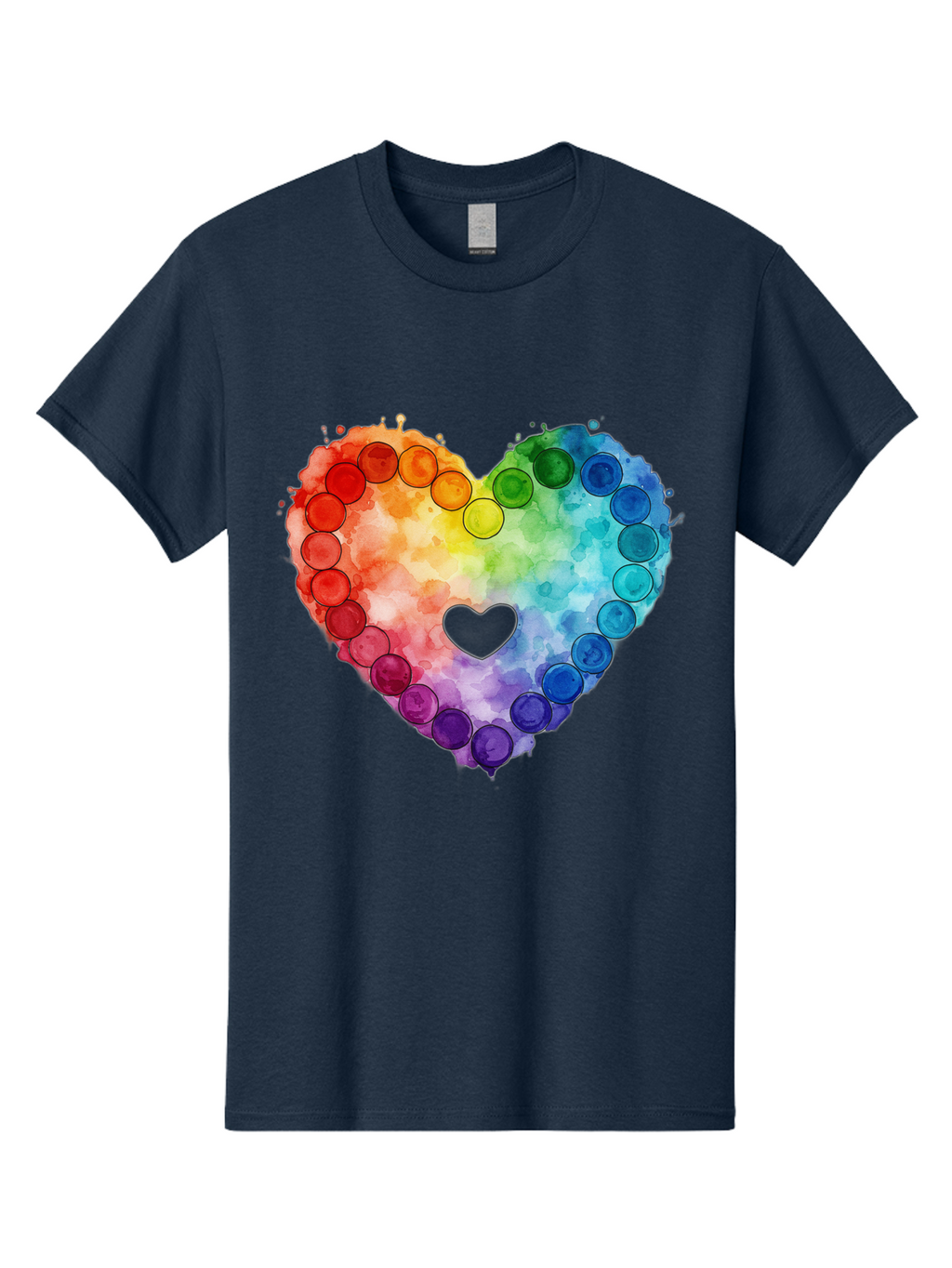 Rainbow-Heart-8 Men'S Graphic Tee, 100% Cotton, Comfortable Casual Summer Wear, Machine Washable, Vintage Camera, Old Camera, Antique Camera, Black Camera, Classic Photography, Photography Equipment, Nostalgic Device, Film Camera, Camera Art Baj738