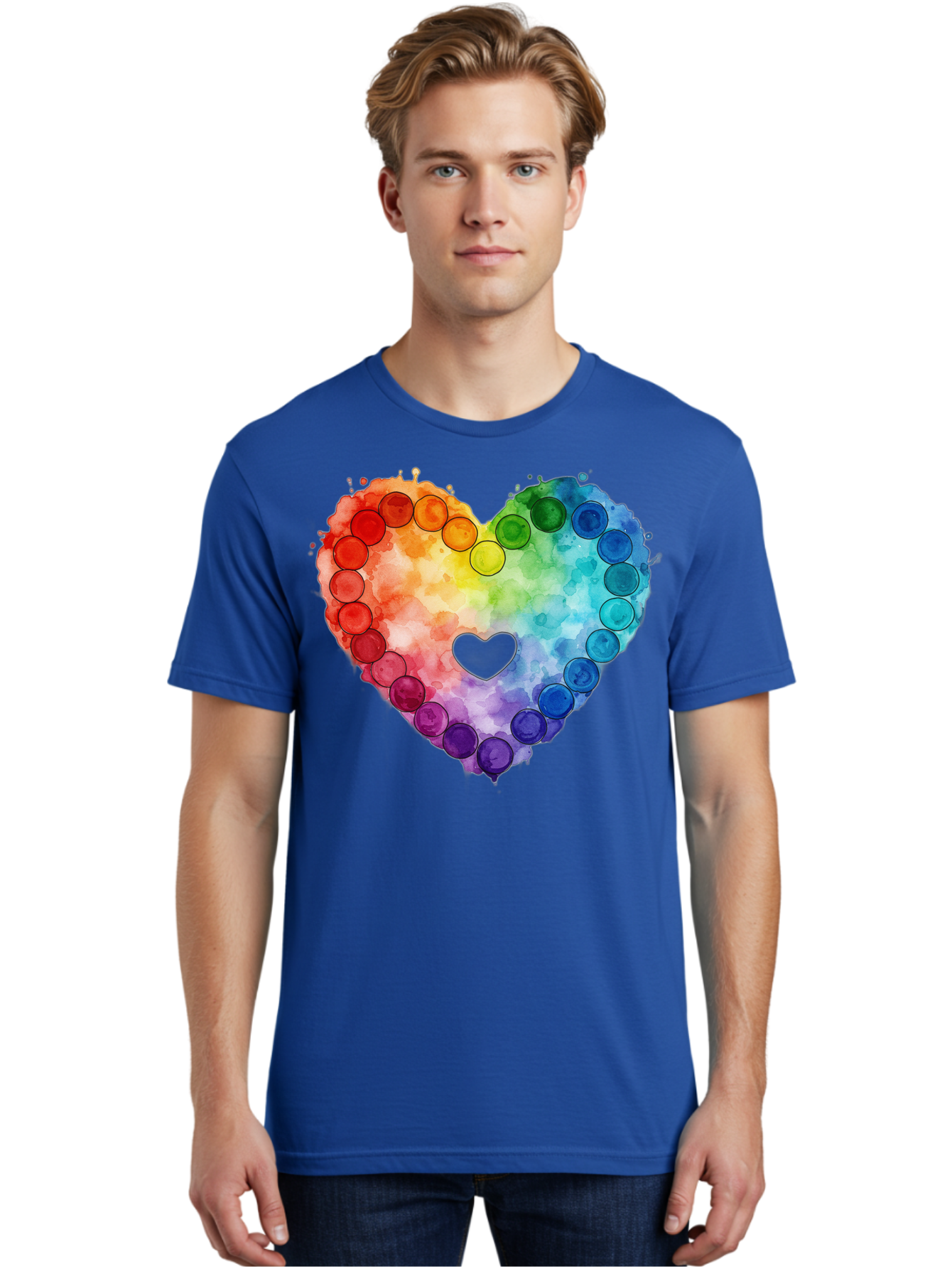 Rainbow-Heart-8 Men'S Graphic Tee, 100% Cotton, Comfortable Casual Summer Wear, Machine Washable, Vintage Camera, Old Camera, Antique Camera, Black Camera, Classic Photography, Photography Equipment, Nostalgic Device, Film Camera, Camera Art Baj738