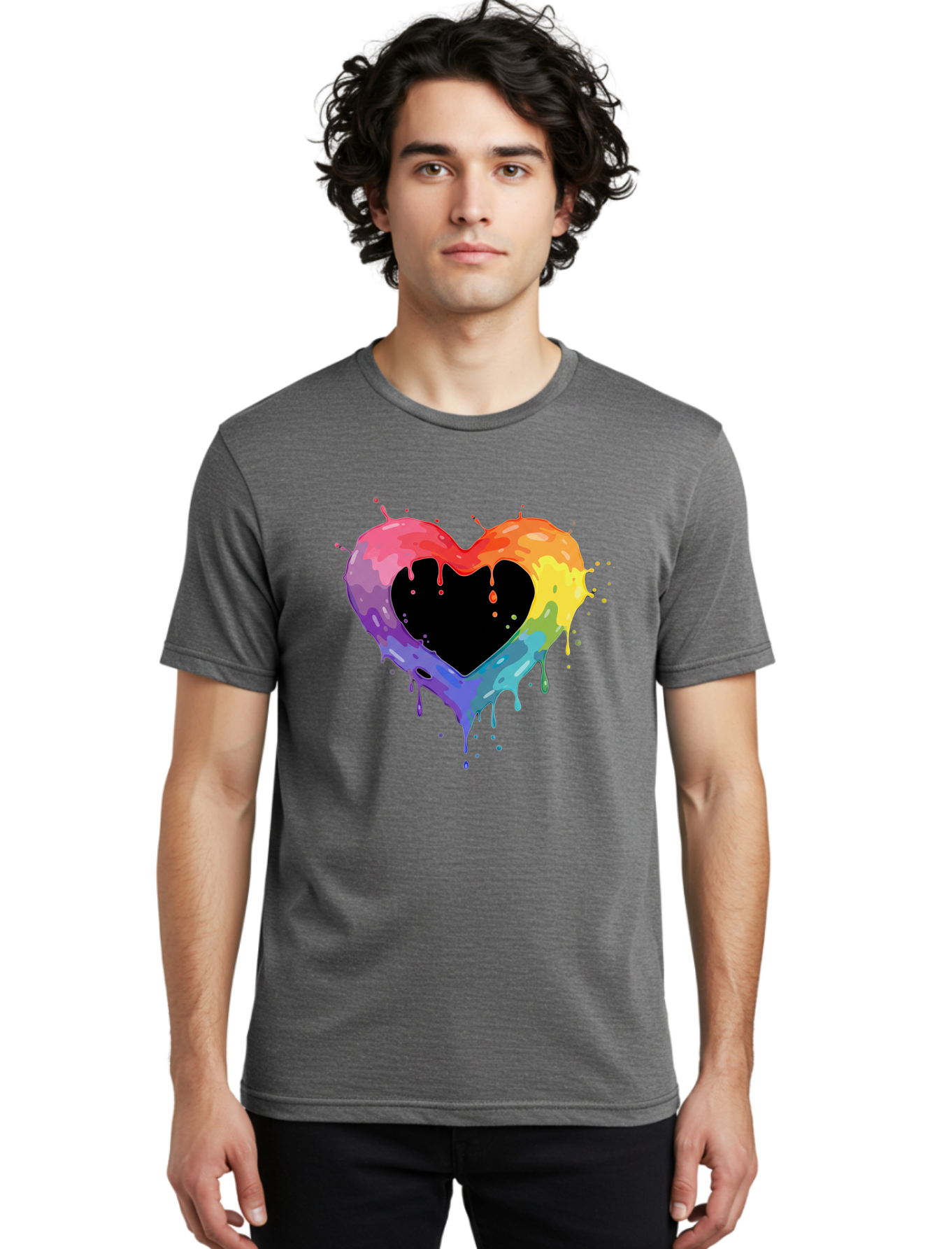 Rainbow-Heart-9 Men'S Graphic Tee, 100% Cotton, Comfortable Casual Summer Wear, Machine Washable, Vintage Camera, Old Camera, Antique Camera, Black Camera, Classic Photography, Photography Equipment, Nostalgic Device, Film Camera, Camera Art Baj739
