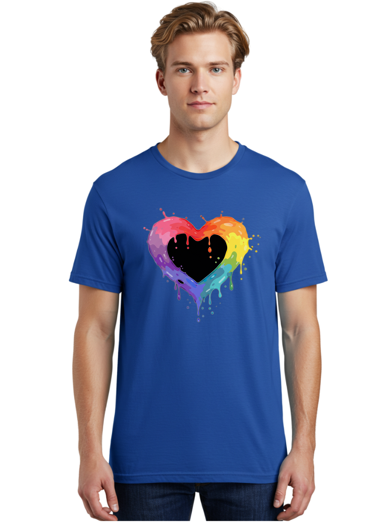 Rainbow-Heart-9 Men'S Graphic Tee, 100% Cotton, Comfortable Casual Summer Wear, Machine Washable, Vintage Camera, Old Camera, Antique Camera, Black Camera, Classic Photography, Photography Equipment, Nostalgic Device, Film Camera, Camera Art Baj739