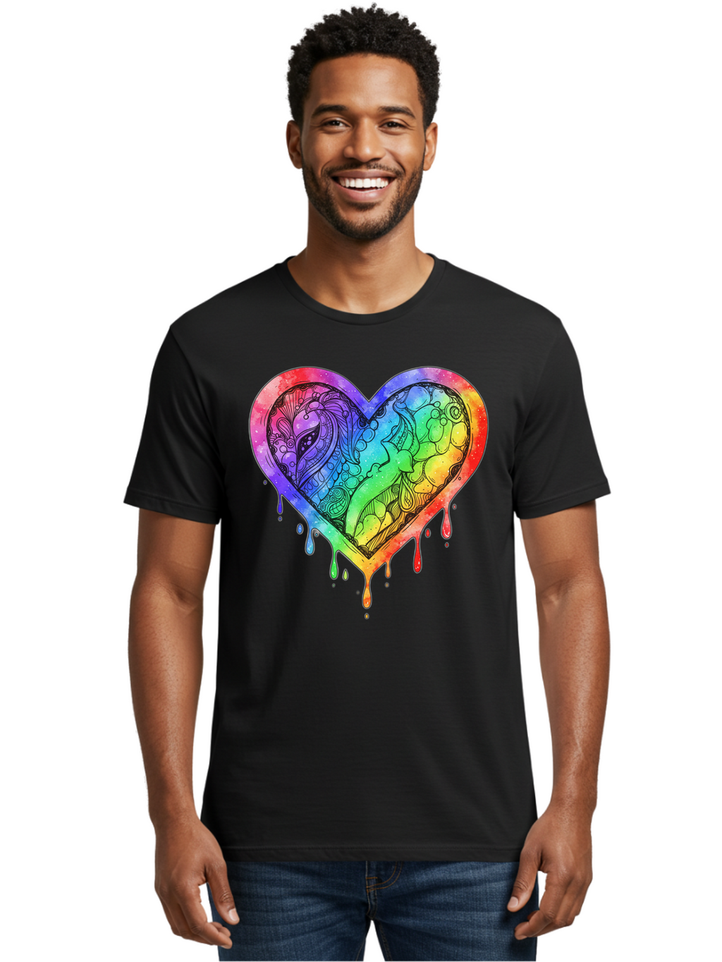 Rainbow-Heart-Koi Men'S Graphic Tee, 100% Cotton, Comfortable Casual Summer Wear, Machine Washable, Vintage Camera, Old Camera, Antique Camera, Black Camera, Classic Photography, Photography Equipment, Nostalgic Device, Film Camera, Camera Art Baj740
