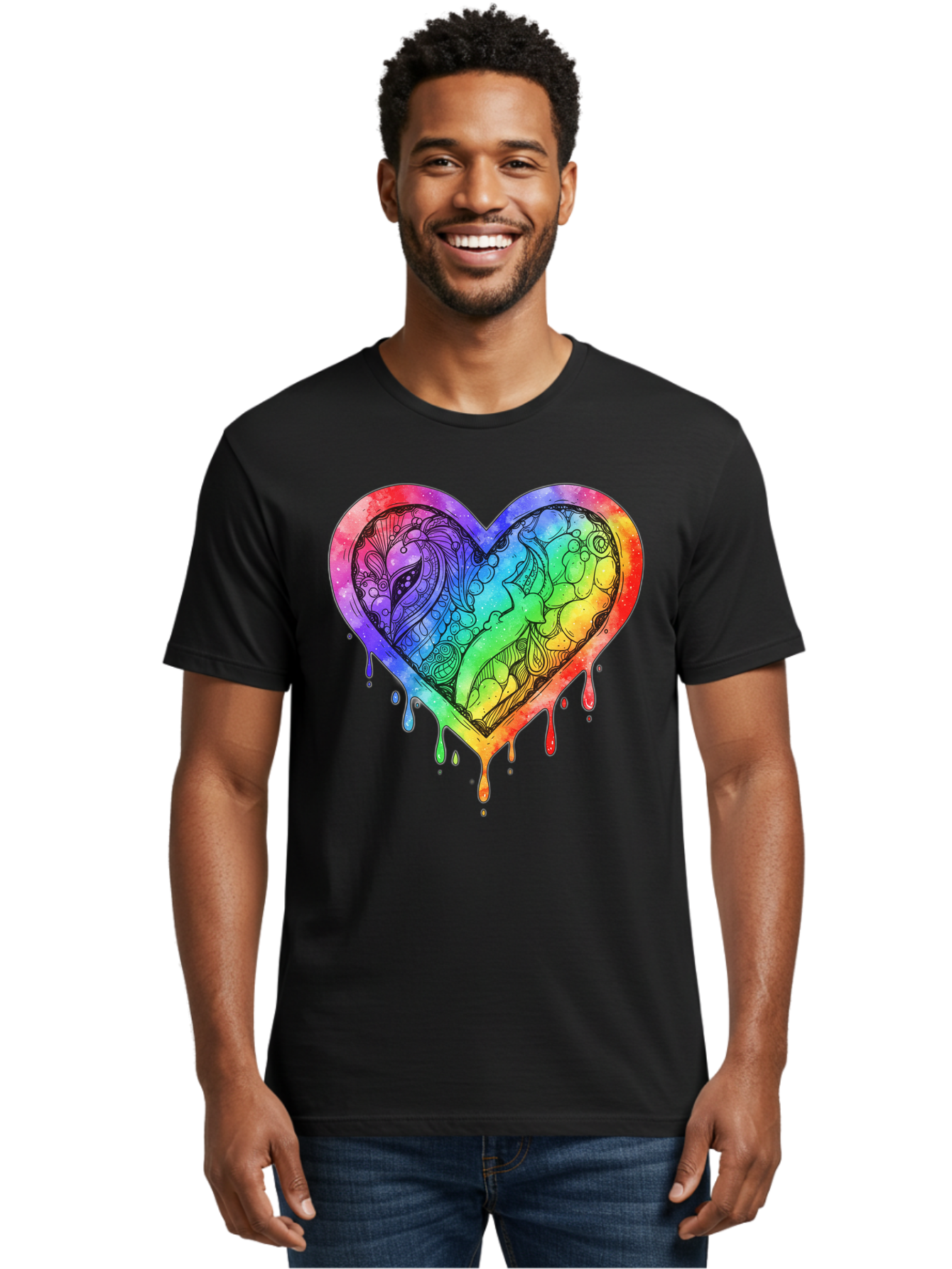 Rainbow-Heart-Koi Men'S Graphic Tee, 100% Cotton, Comfortable Casual Summer Wear, Machine Washable, Vintage Camera, Old Camera, Antique Camera, Black Camera, Classic Photography, Photography Equipment, Nostalgic Device, Film Camera, Camera Art Baj740