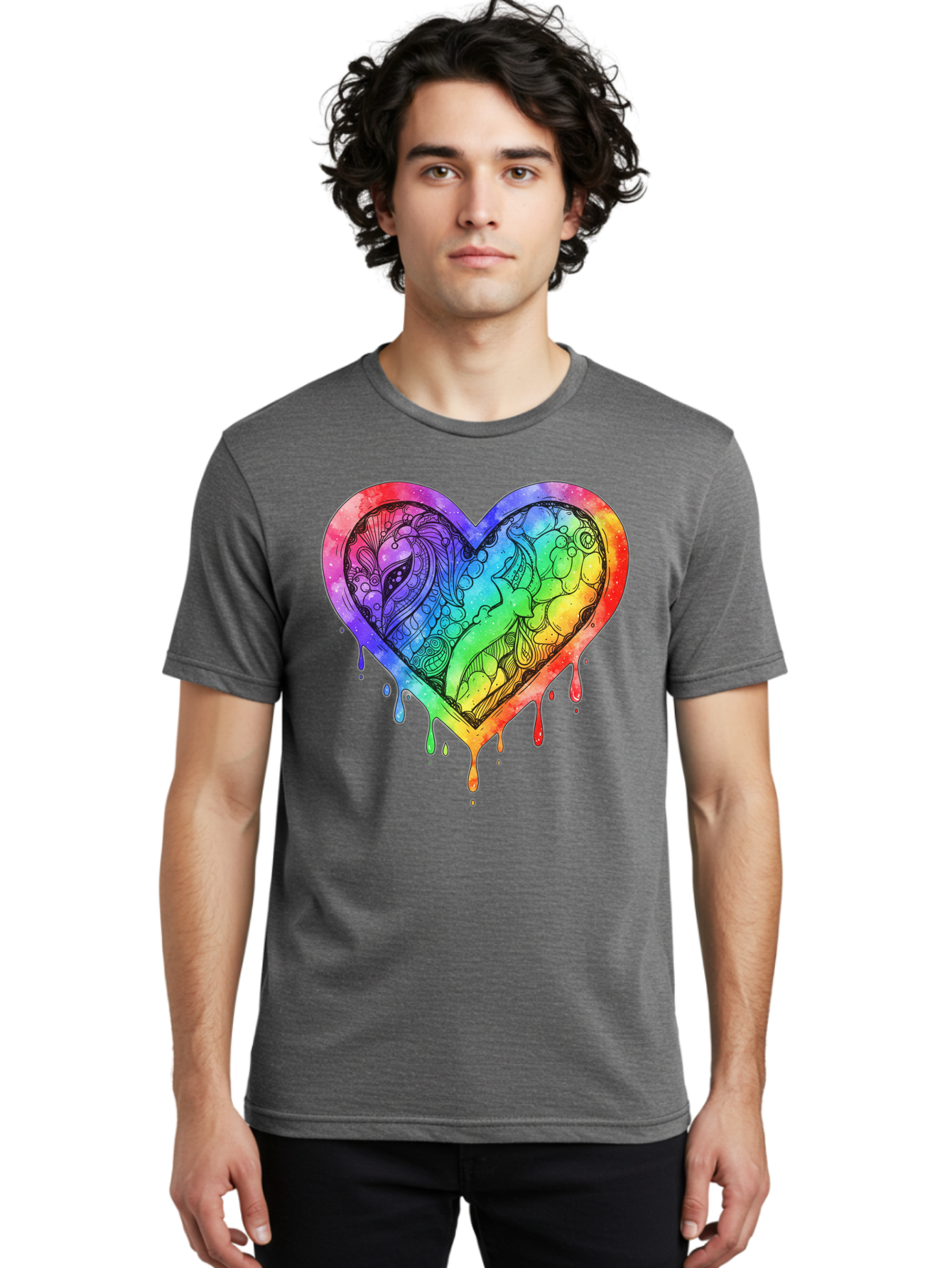 Rainbow-Heart-Koi Men'S Graphic Tee, 100% Cotton, Comfortable Casual Summer Wear, Machine Washable, Vintage Camera, Old Camera, Antique Camera, Black Camera, Classic Photography, Photography Equipment, Nostalgic Device, Film Camera, Camera Art Baj740