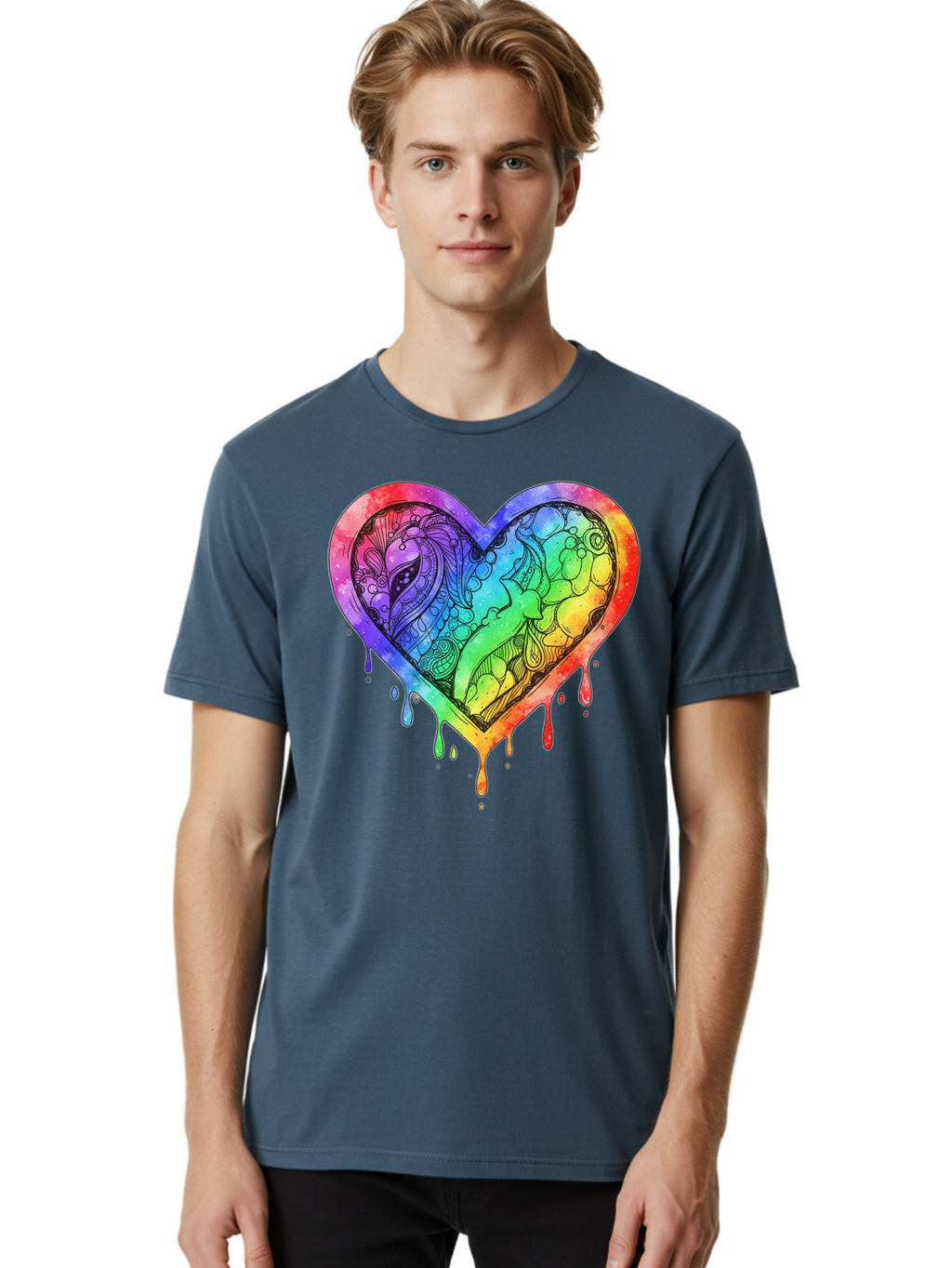 Rainbow-Heart-Koi Men'S Graphic Tee, 100% Cotton, Comfortable Casual Summer Wear, Machine Washable, Vintage Camera, Old Camera, Antique Camera, Black Camera, Classic Photography, Photography Equipment, Nostalgic Device, Film Camera, Camera Art Baj740