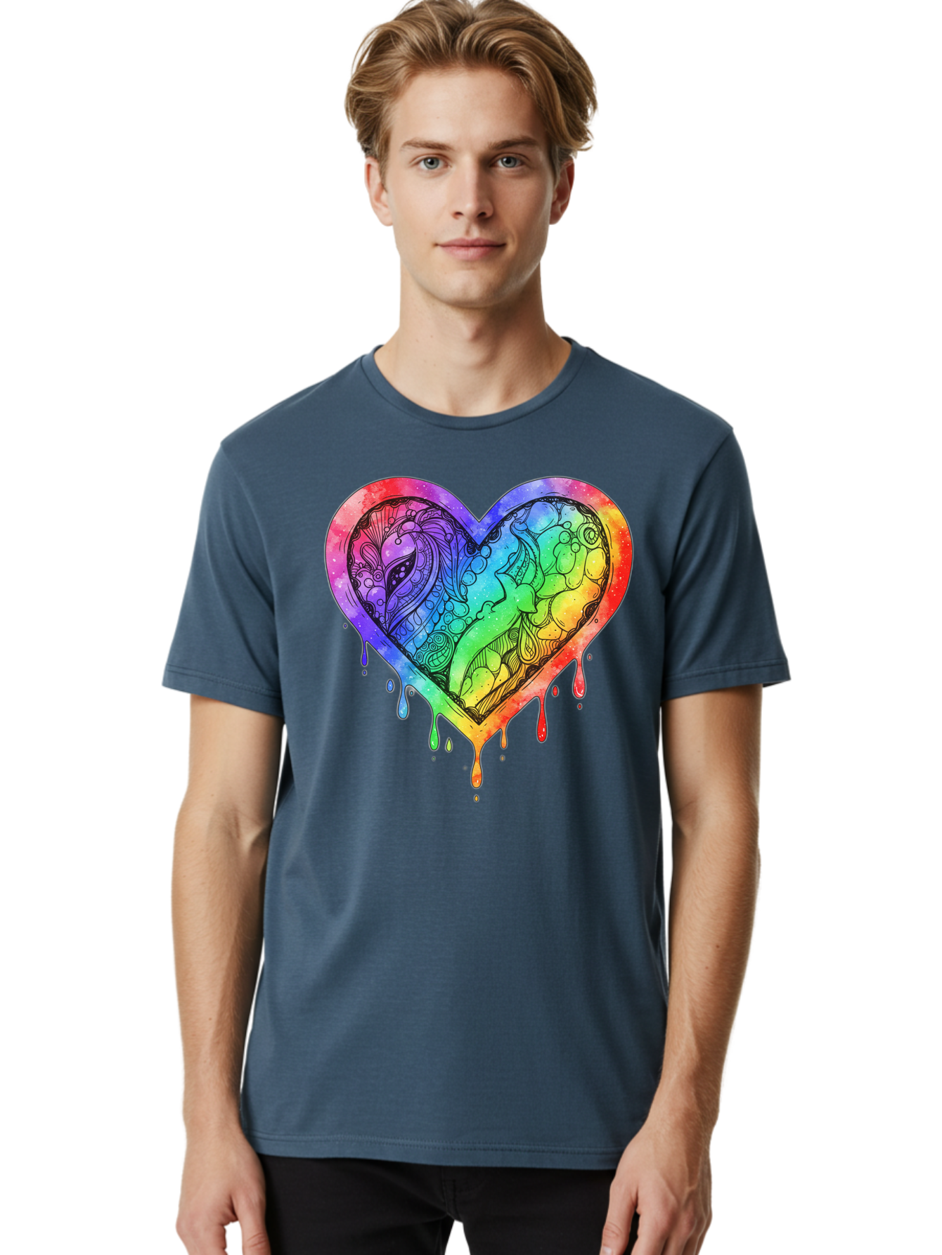 Rainbow-Heart-Koi Men'S Graphic Tee, 100% Cotton, Comfortable Casual Summer Wear, Machine Washable, Vintage Camera, Old Camera, Antique Camera, Black Camera, Classic Photography, Photography Equipment, Nostalgic Device, Film Camera, Camera Art Baj740