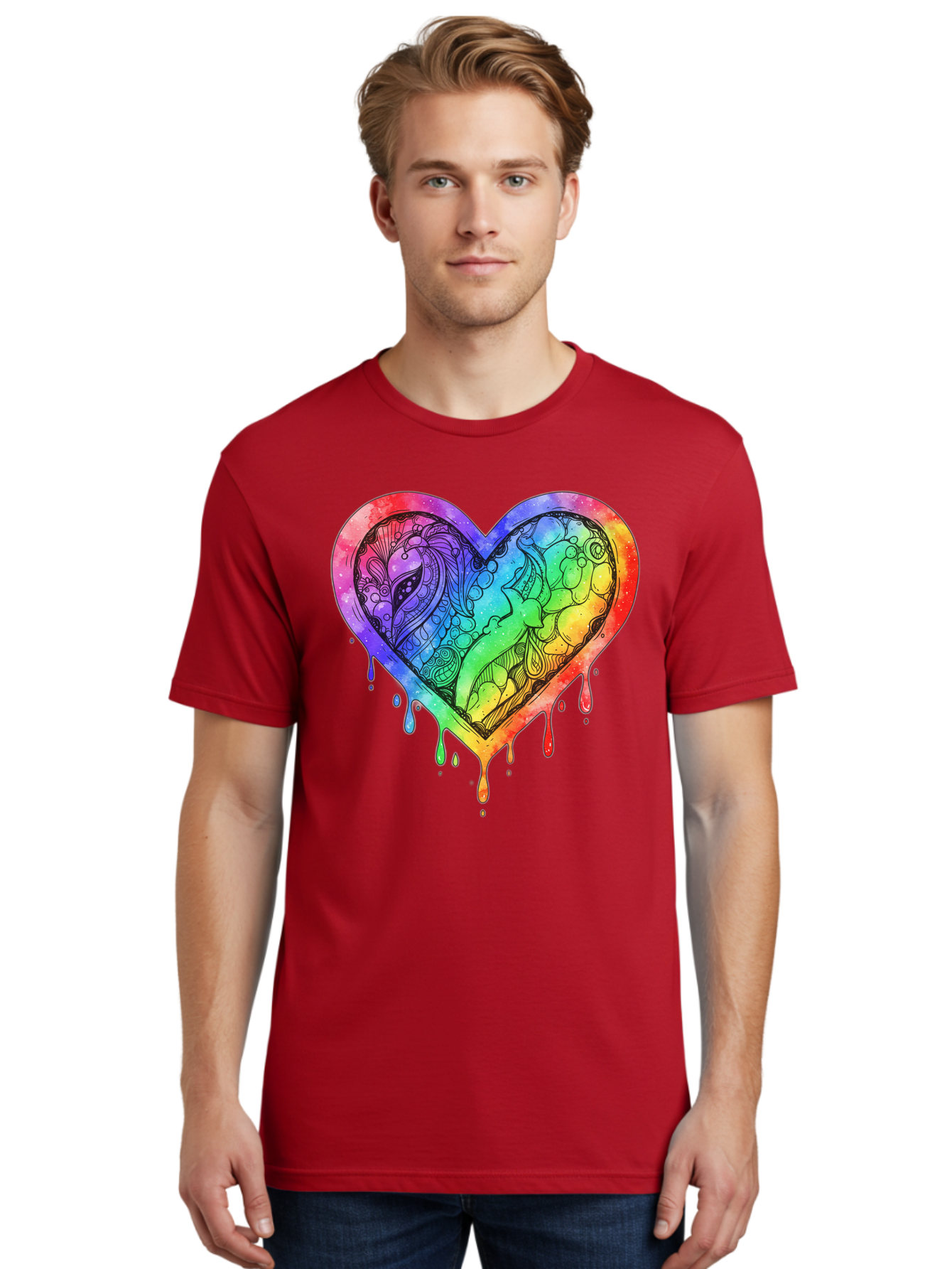 Rainbow-Heart-Koi Men'S Graphic Tee, 100% Cotton, Comfortable Casual Summer Wear, Machine Washable, Vintage Camera, Old Camera, Antique Camera, Black Camera, Classic Photography, Photography Equipment, Nostalgic Device, Film Camera, Camera Art Baj740