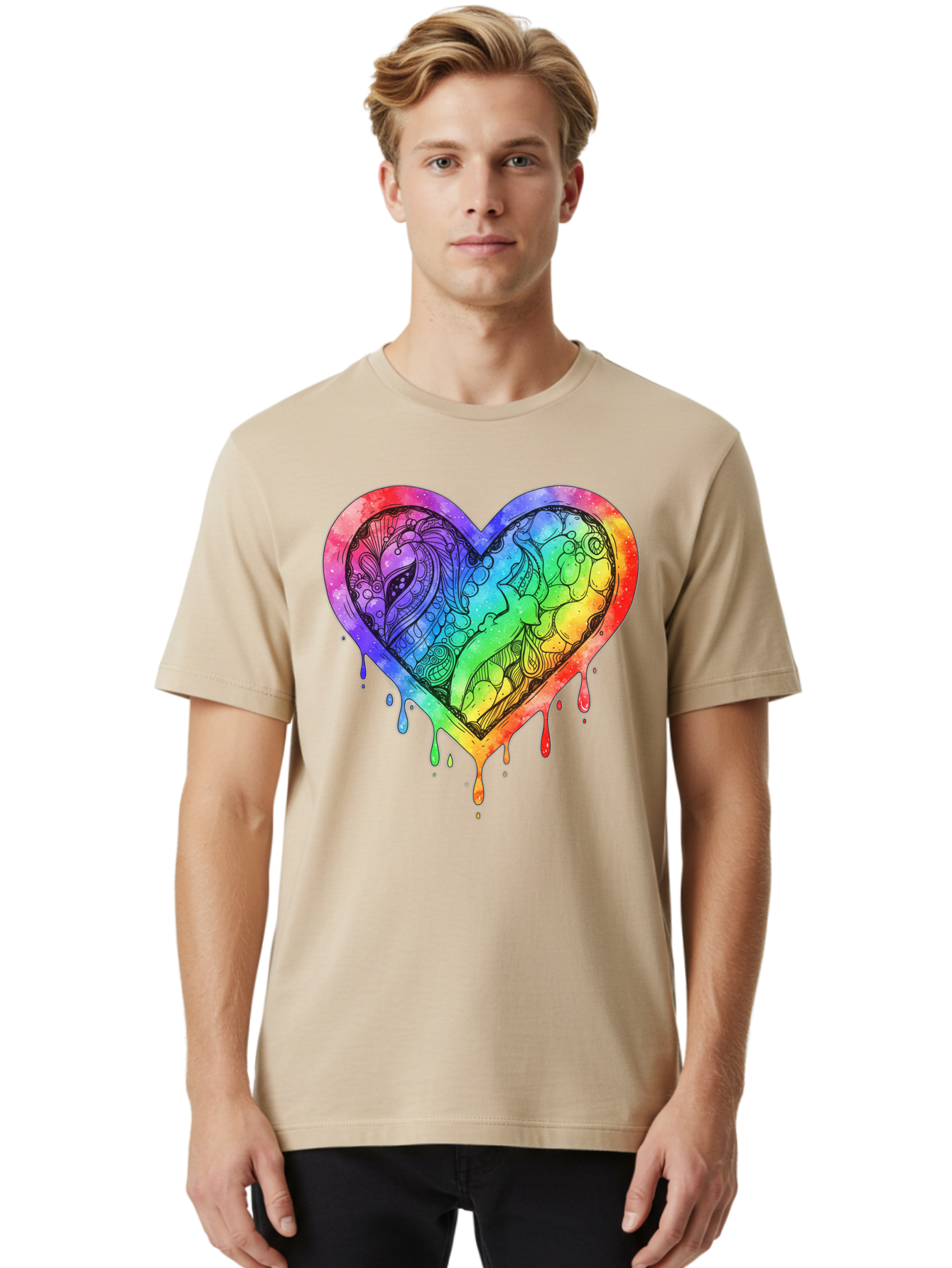 Rainbow-Heart-Koi Men'S Graphic Tee, 100% Cotton, Comfortable Casual Summer Wear, Machine Washable, Vintage Camera, Old Camera, Antique Camera, Black Camera, Classic Photography, Photography Equipment, Nostalgic Device, Film Camera, Camera Art Baj740