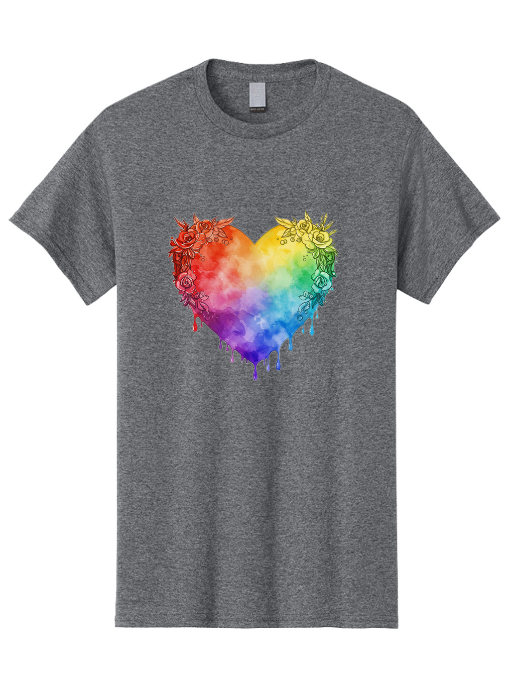 Rainbow-Heart-With-Roses Men'S Graphic Tee, 100% Cotton, Comfortable Casual Summer Wear, Machine Washable, Vintage Camera, Old Camera, Antique Camera, Black Camera, Classic Photography, Photography Equipment, Nostalgic Device, Film Camera, Baj741