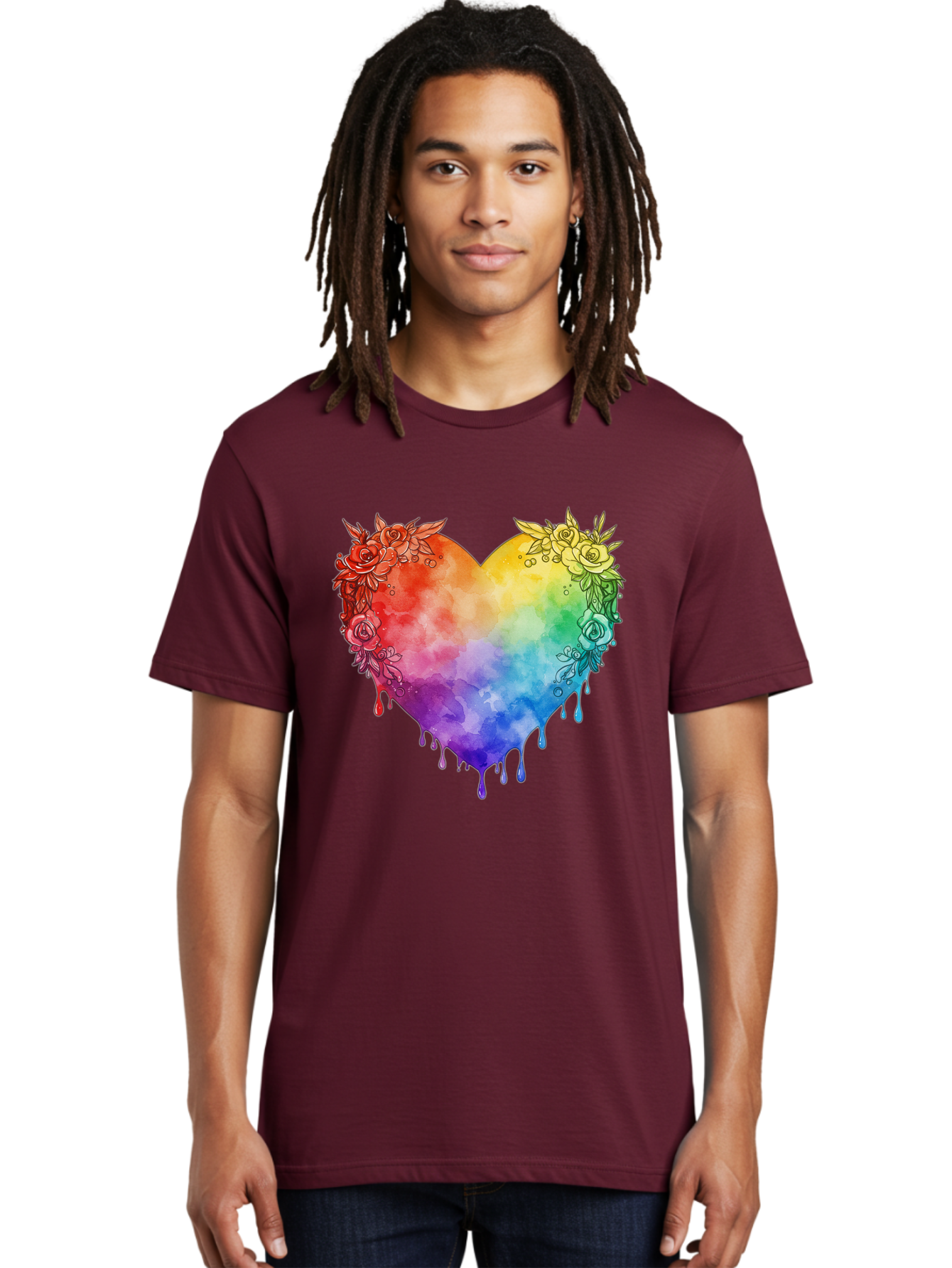 Rainbow-Heart-With-Roses Men'S Graphic Tee, 100% Cotton, Comfortable Casual Summer Wear, Machine Washable, Vintage Camera, Old Camera, Antique Camera, Black Camera, Classic Photography, Photography Equipment, Nostalgic Device, Film Camera, Baj741