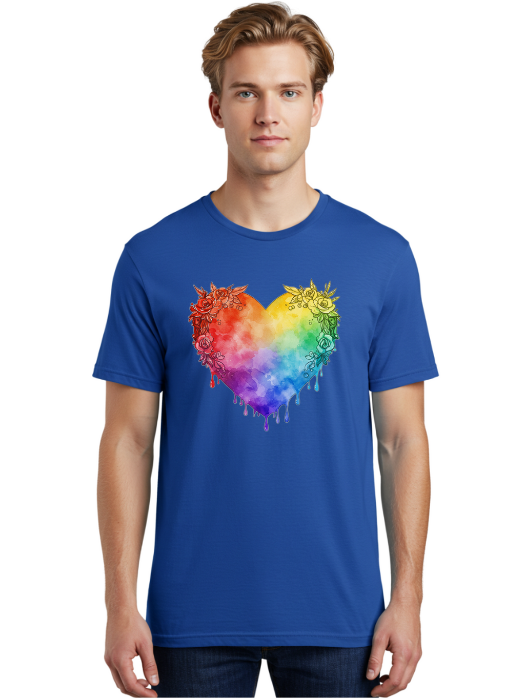 Rainbow-Heart-With-Roses Men'S Graphic Tee, 100% Cotton, Comfortable Casual Summer Wear, Machine Washable, Vintage Camera, Old Camera, Antique Camera, Black Camera, Classic Photography, Photography Equipment, Nostalgic Device, Film Camera, Baj741